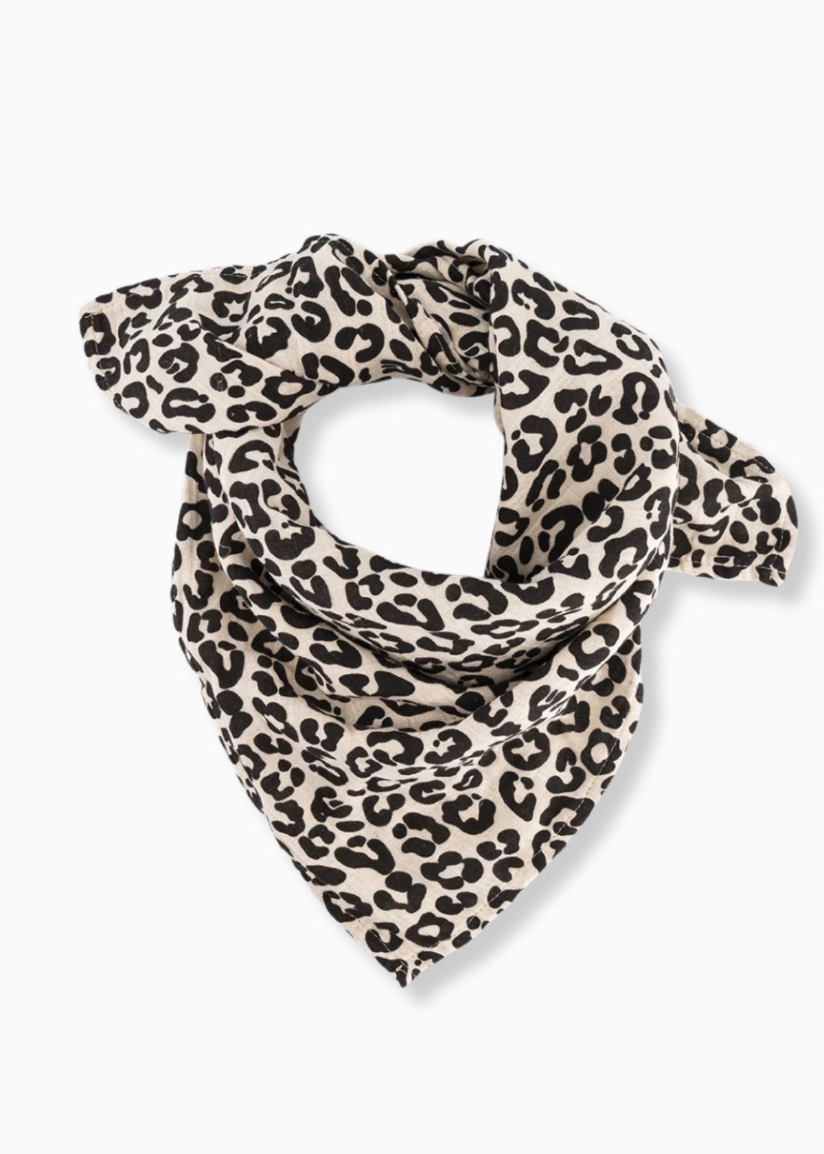 écharpe en mousseline BIANCA mini leopard mauve