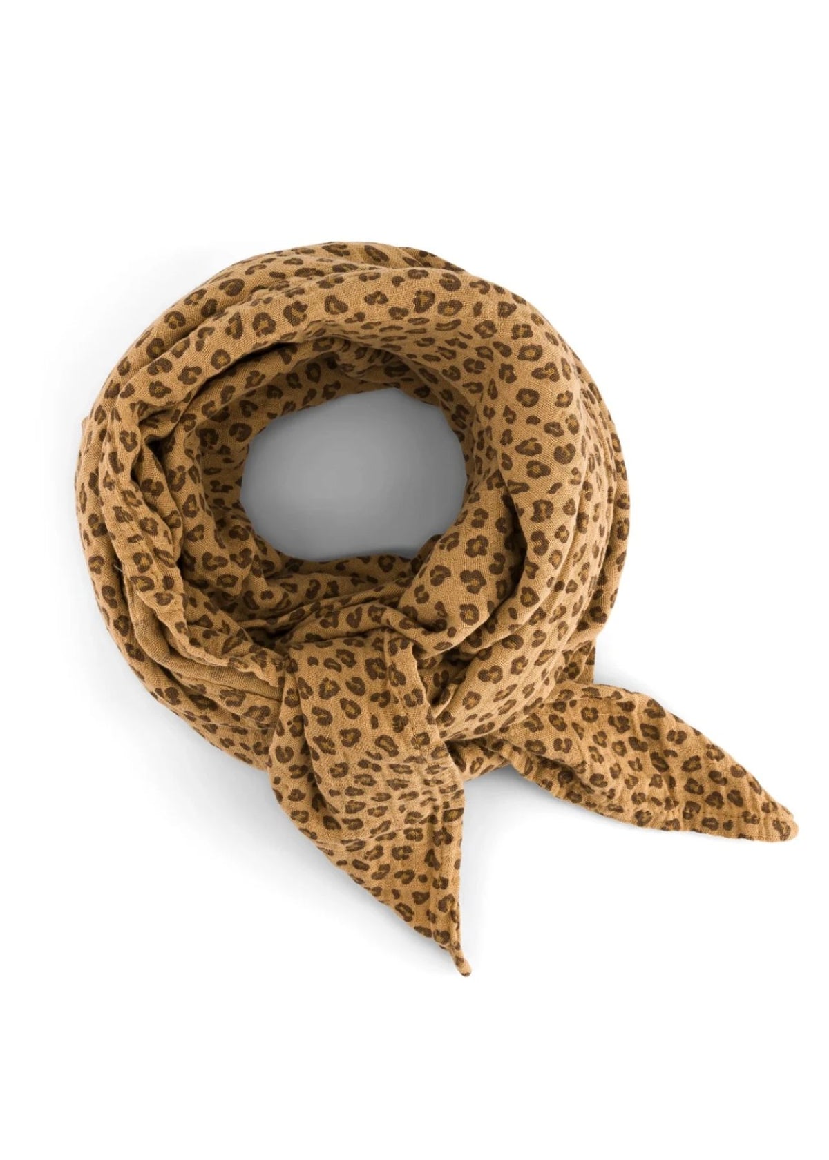 écharpe en mousseline BIANCA mini leopard café