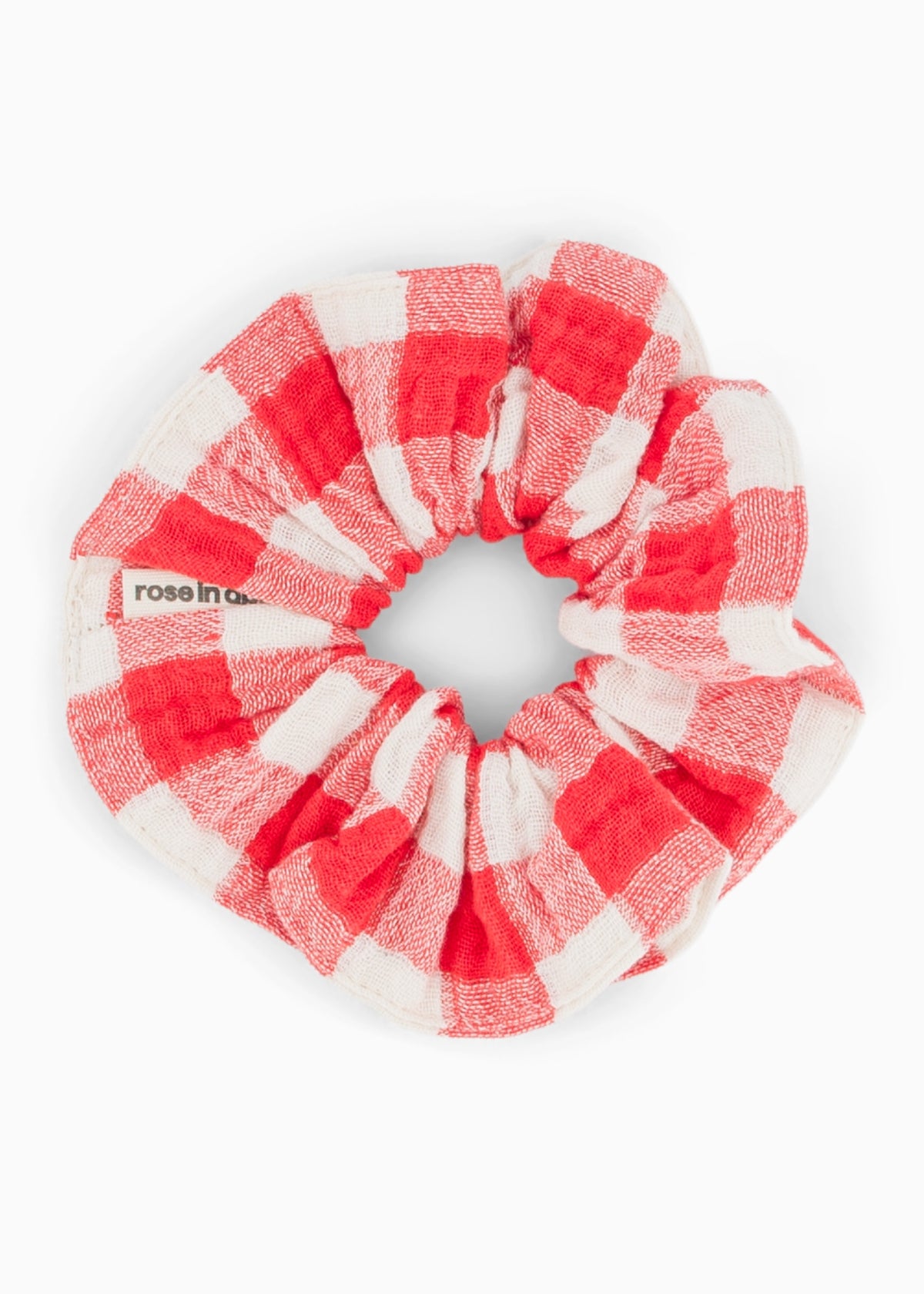 Scrunchie in mussola CHOUCHOU vichy bleu