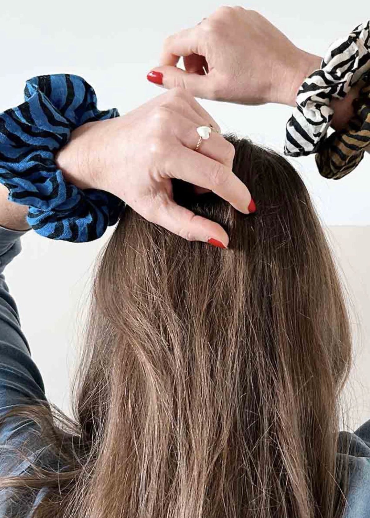 Mousseline-Scrunchie CHOUCHOU zebrou greek blue