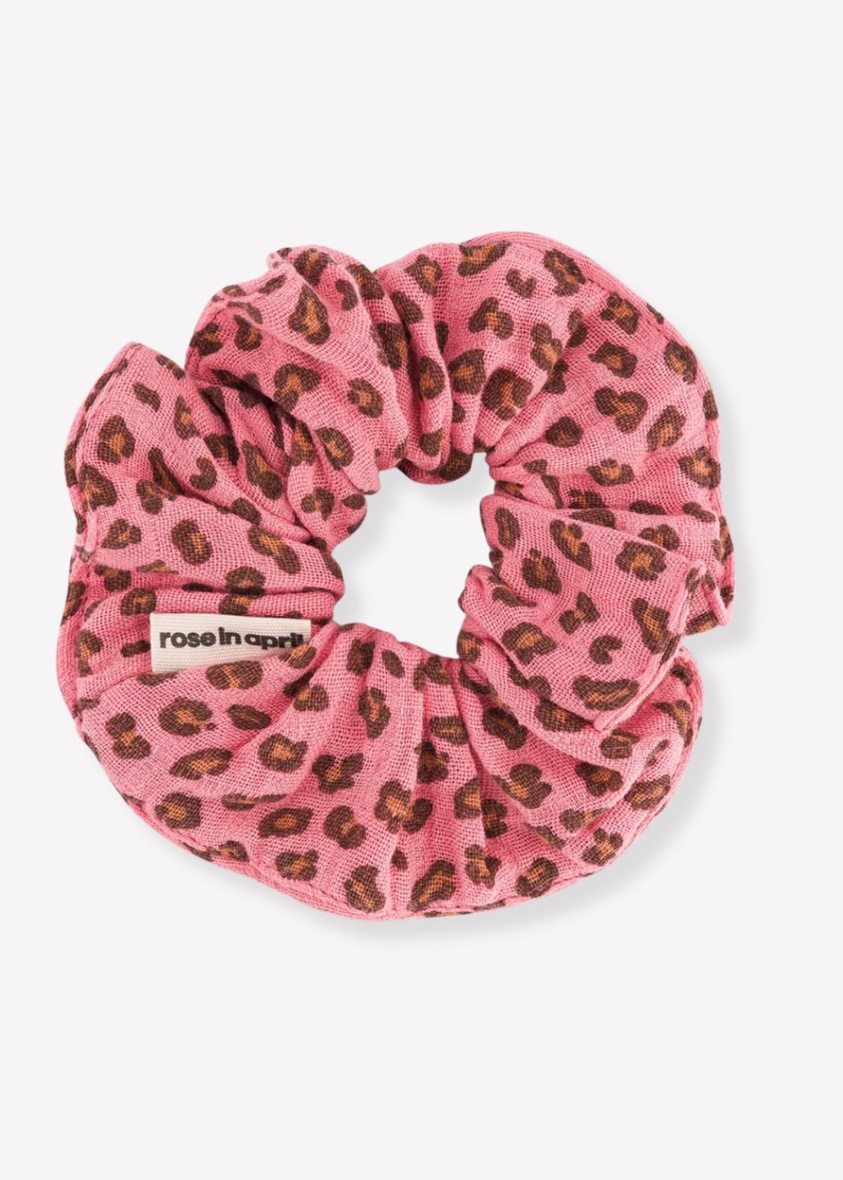 Scrunchie di mussola CHOUCHOU mini geranio leopardato