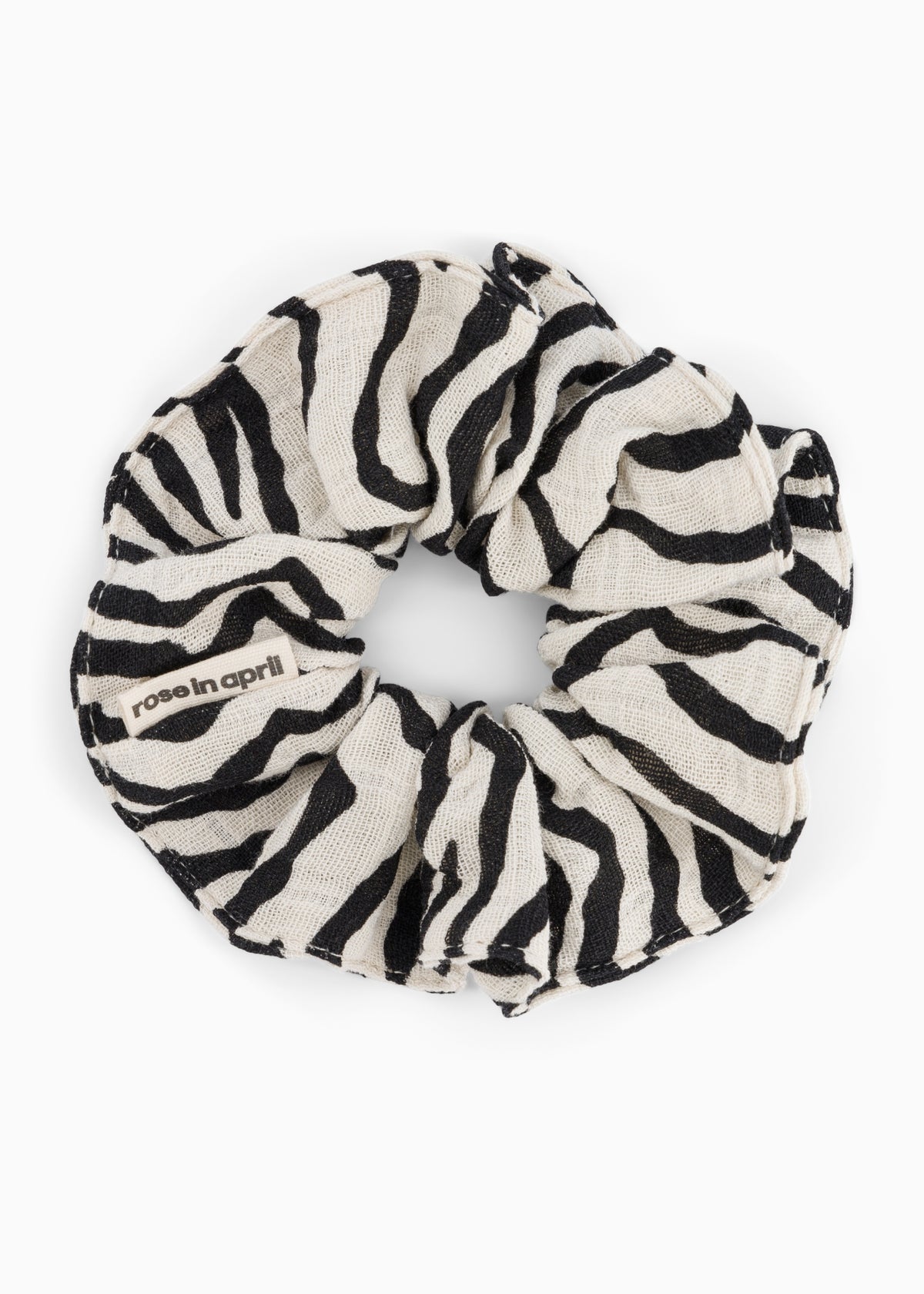 Scrunchie in mussola CHOUCHOU zebrou blu greco