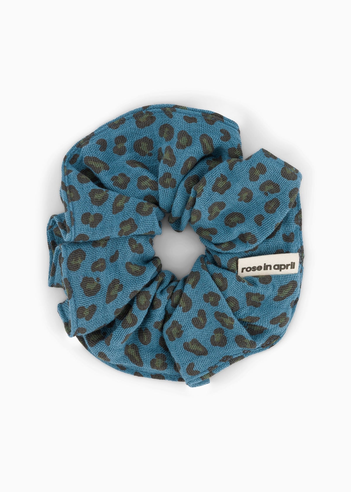 Scrunchie in mussola CHOUCHOU vichy bleu