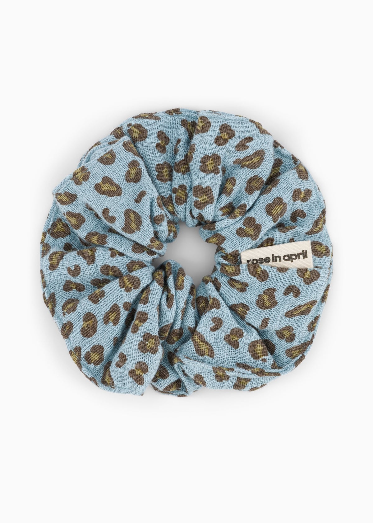 Scrunchie in mussola CHOUCHOU vichy bleu