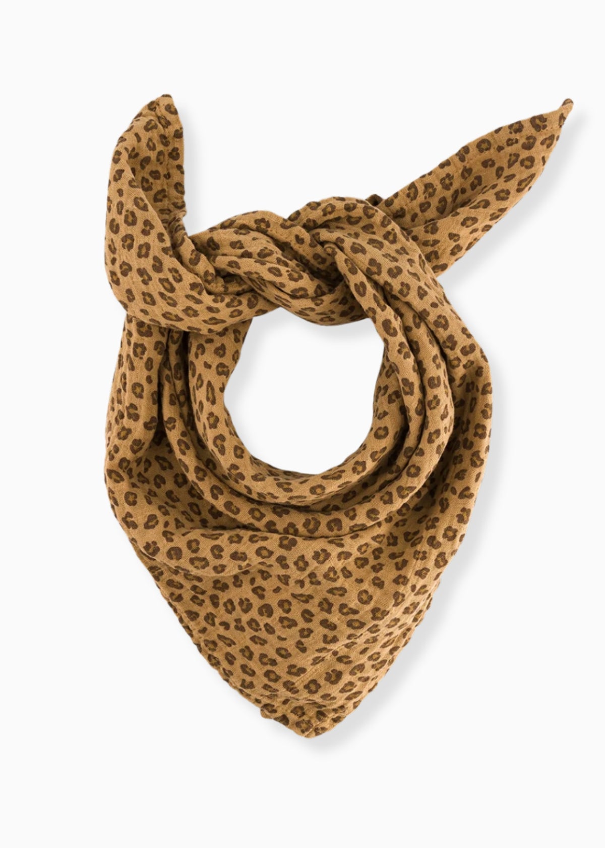 écharpe en mousseline BIANCA mini leopard café