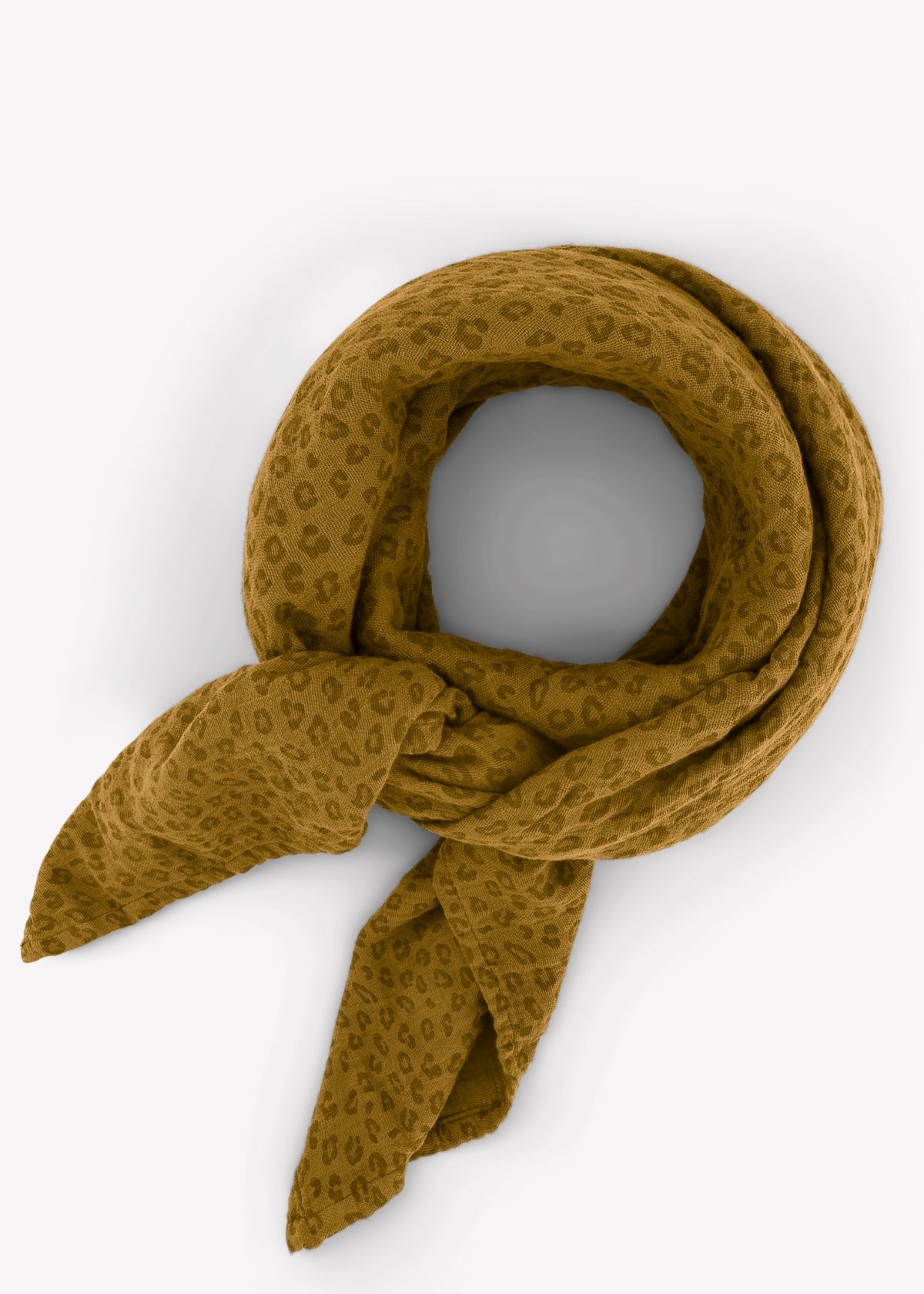 écharpe en mousseline BIANCA mini leopard mauve