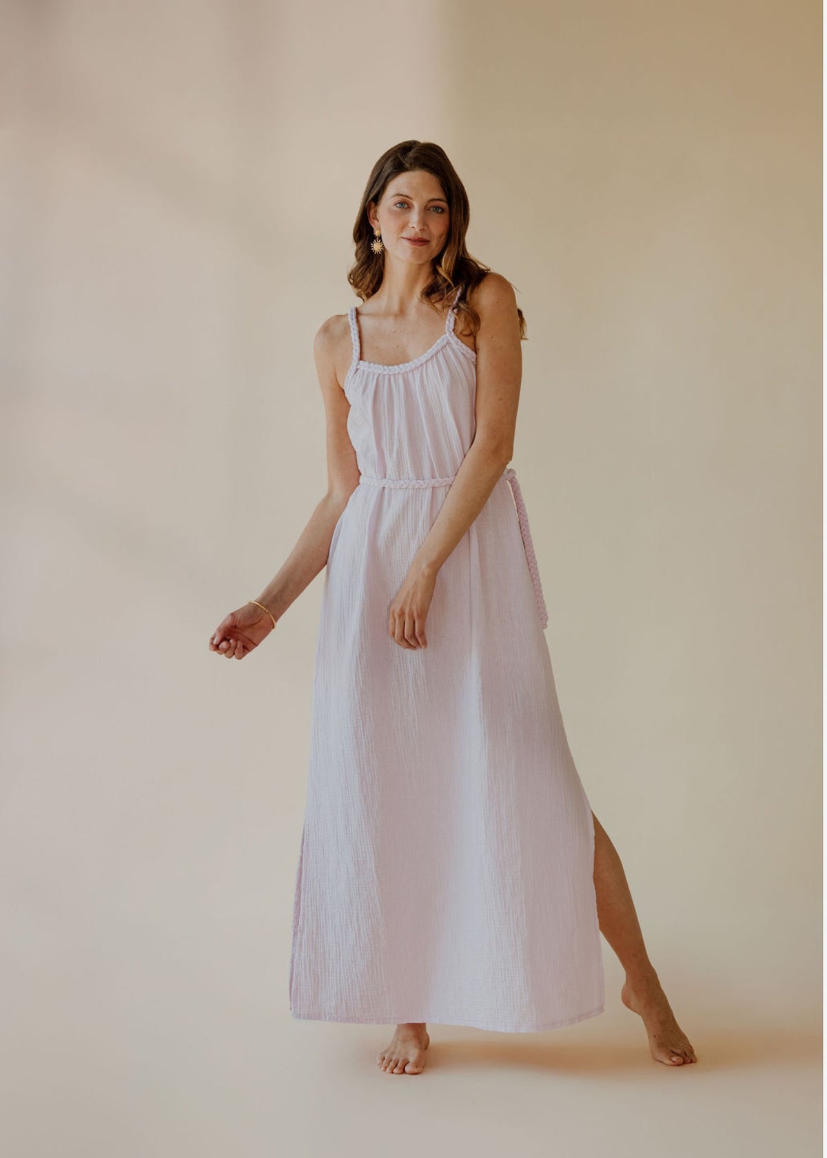 Robe en mousseline NOHEA marshmellow