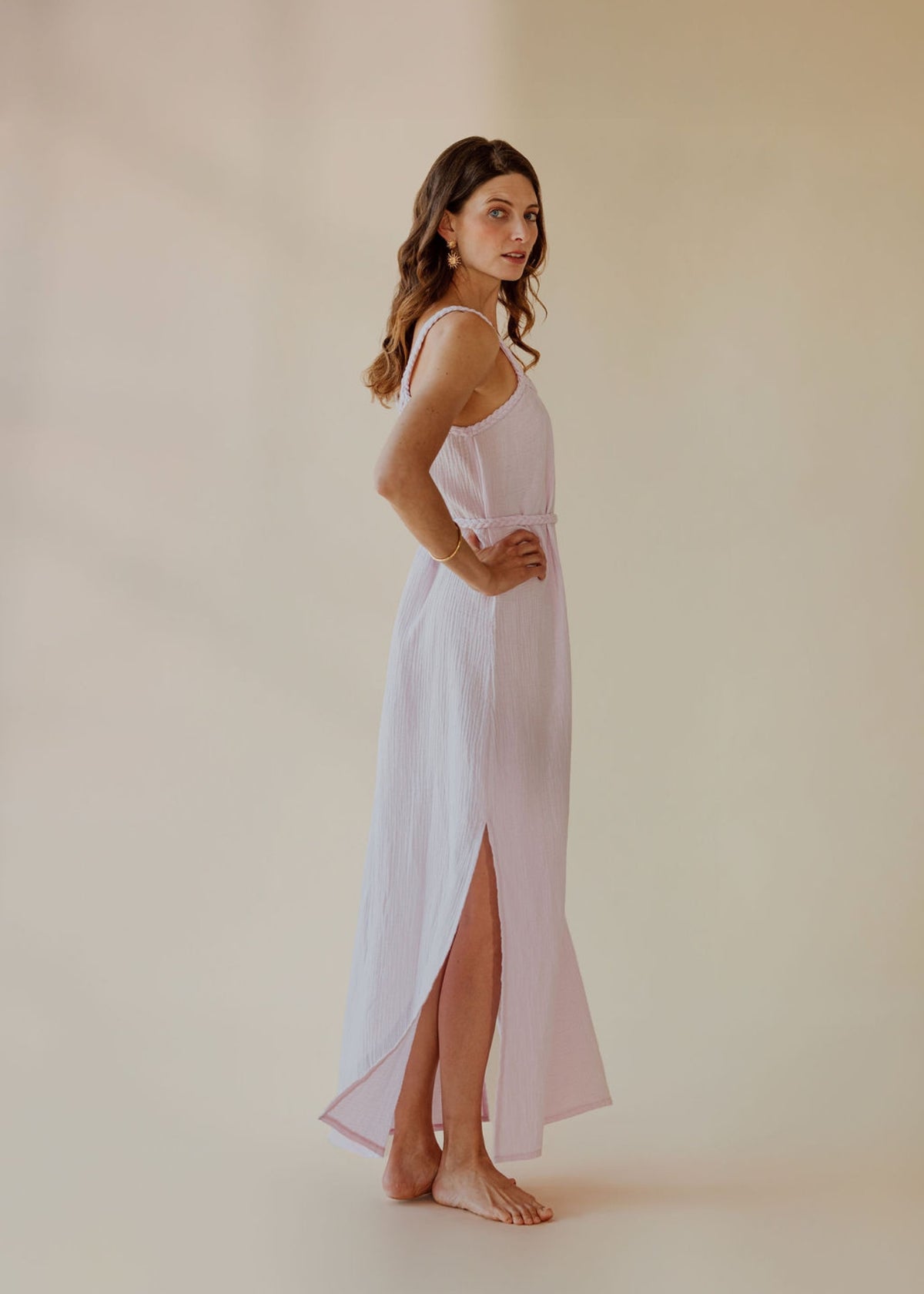 Robe en mousseline NOHEA marshmellow