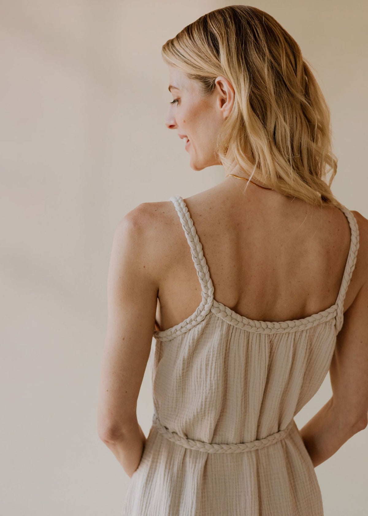 Musselin-Kleid NOHEA sand
