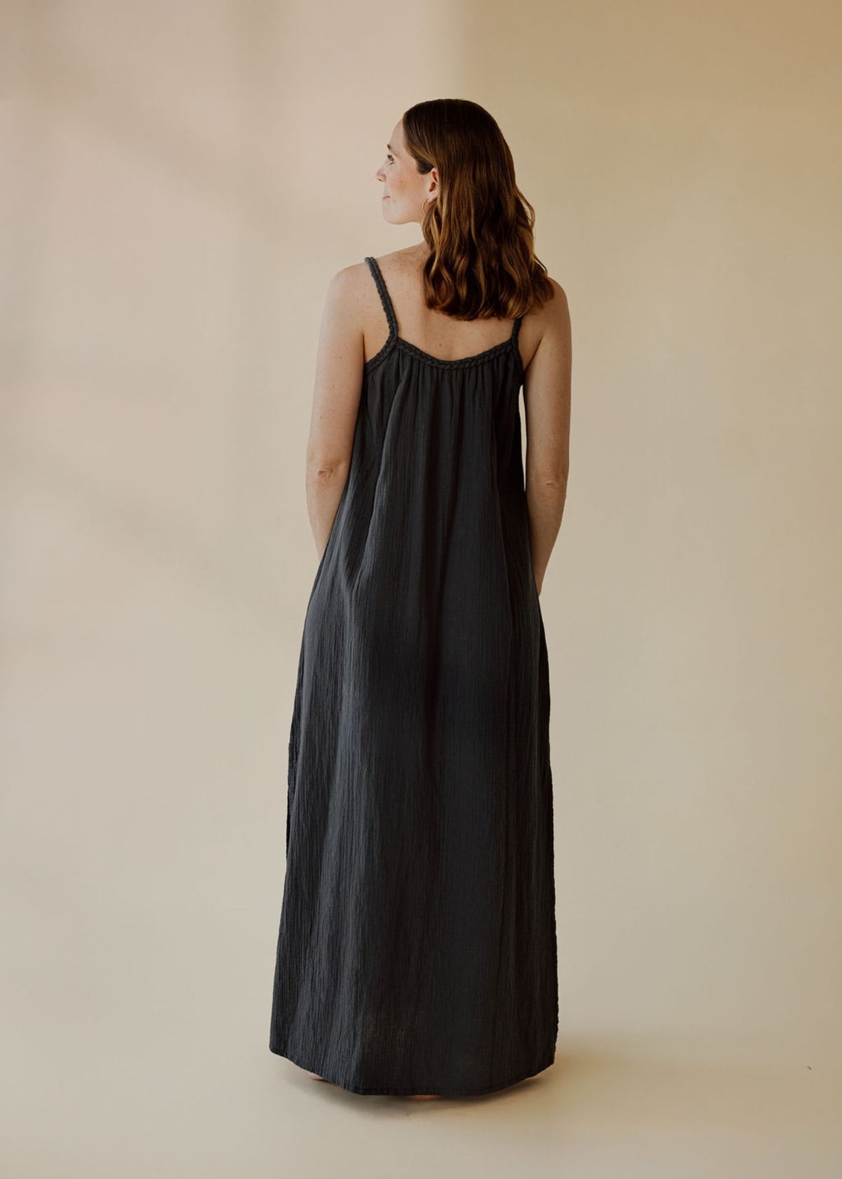 NOHEA muslin dress graphite