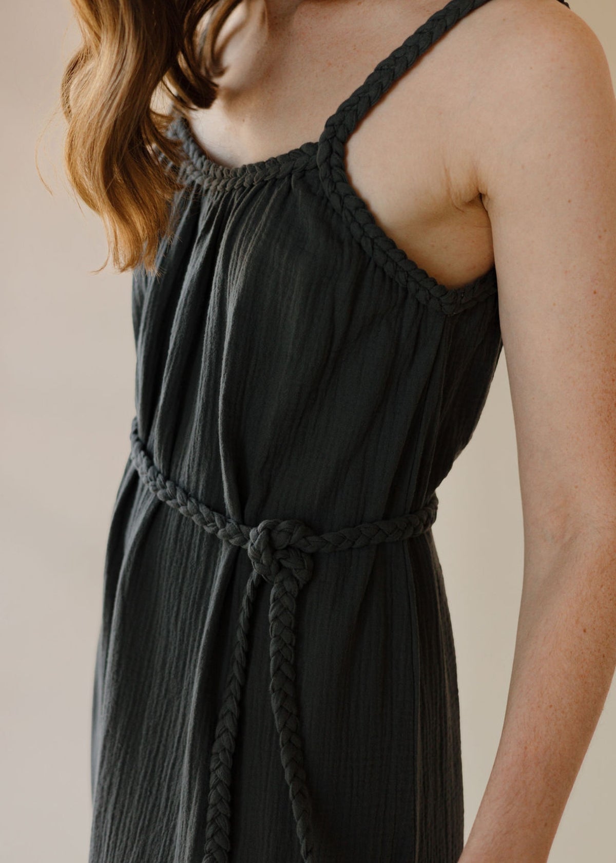 NOHEA muslin dress graphite