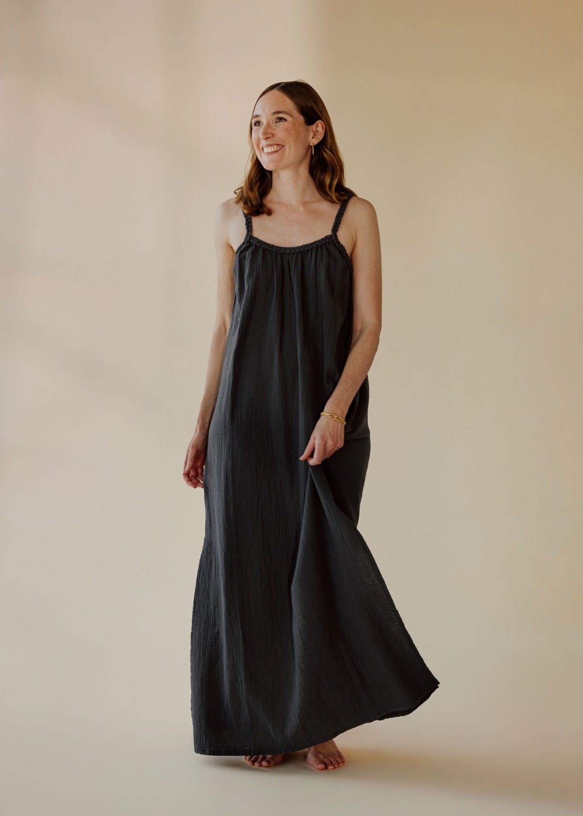 NOHEA muslin dress graphite