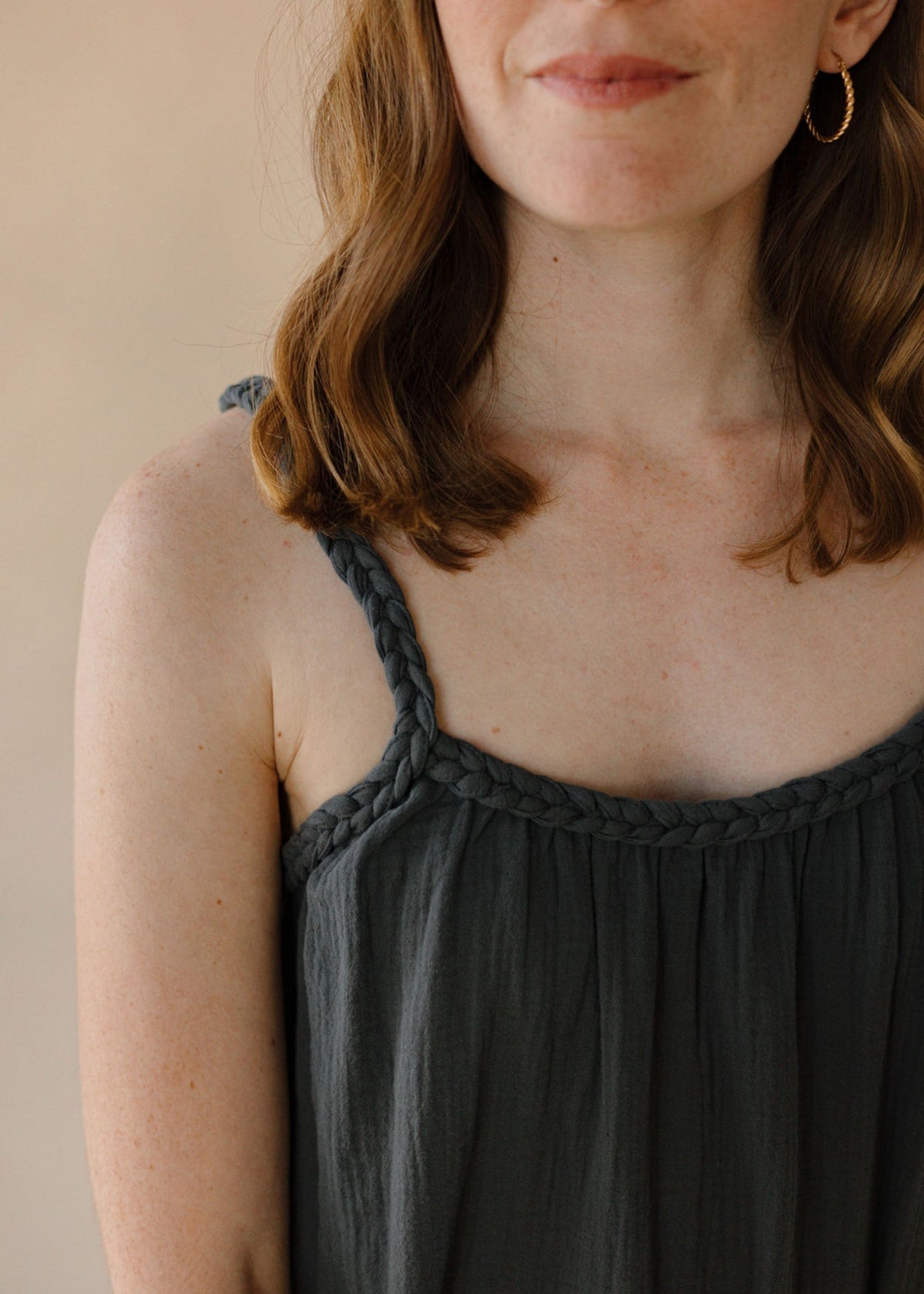 NOHEA muslin dress graphite