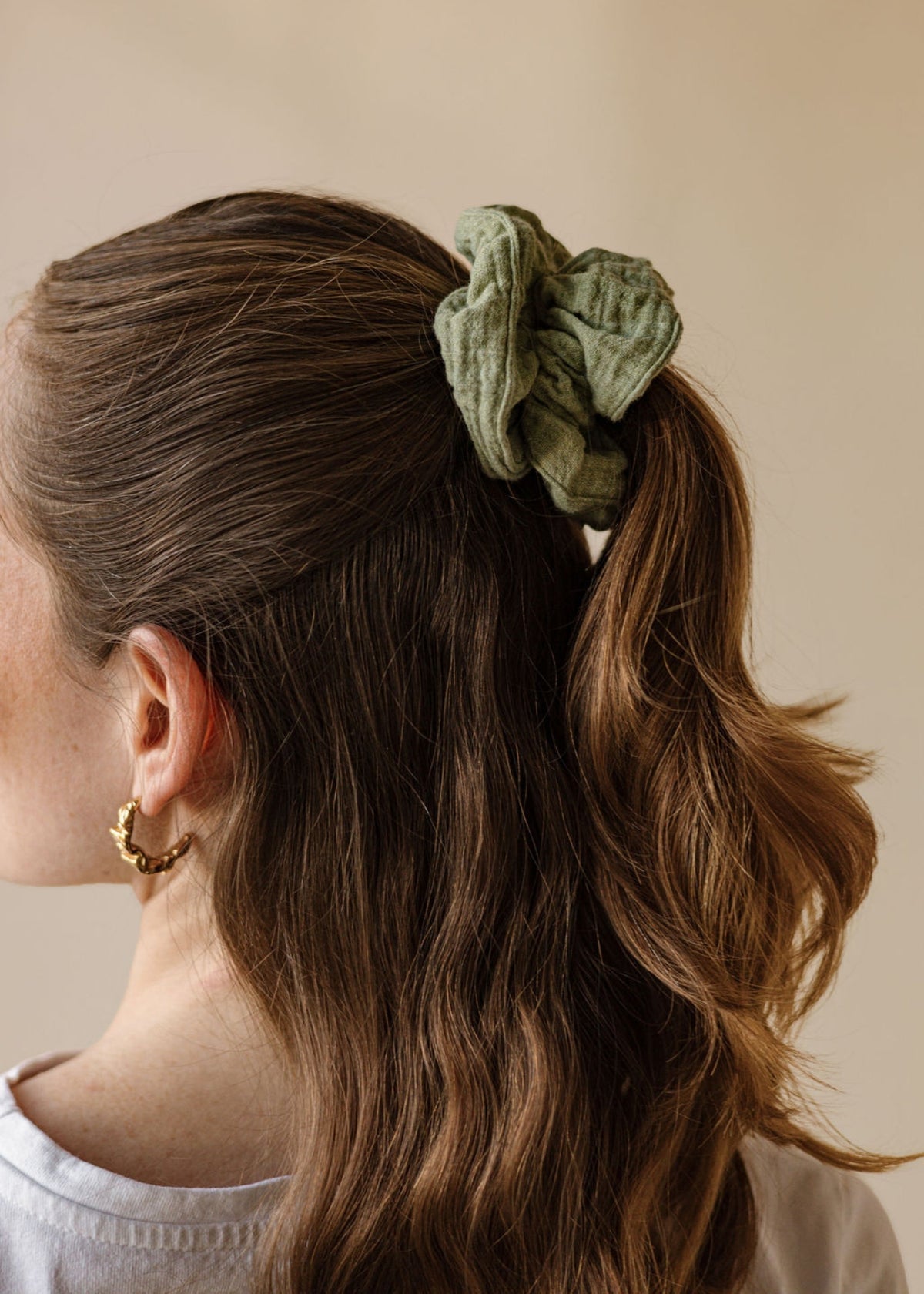 Mousseline-Scrunchie RIVA sage melange