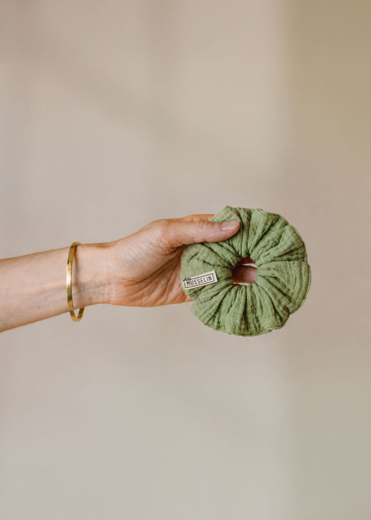 Mousseline-Scrunchie RIVA sage melange