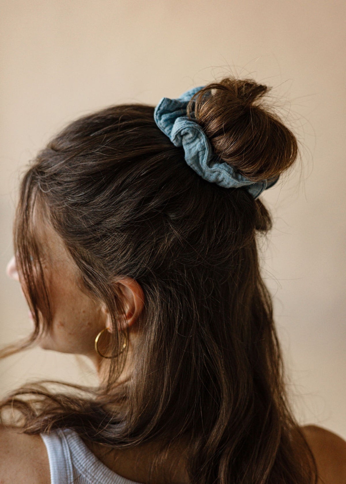 Mousseline-Scrunchie RIVA sky melange