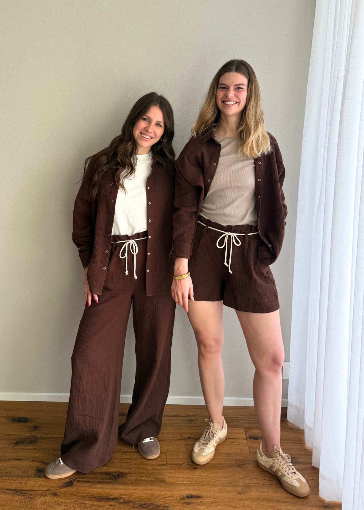 Musselin-Bluse MAJA dunkelbraun