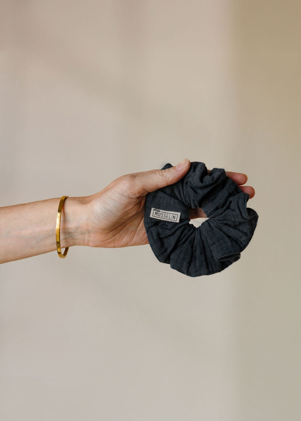Mousseline-Scrunchie RIVA noir