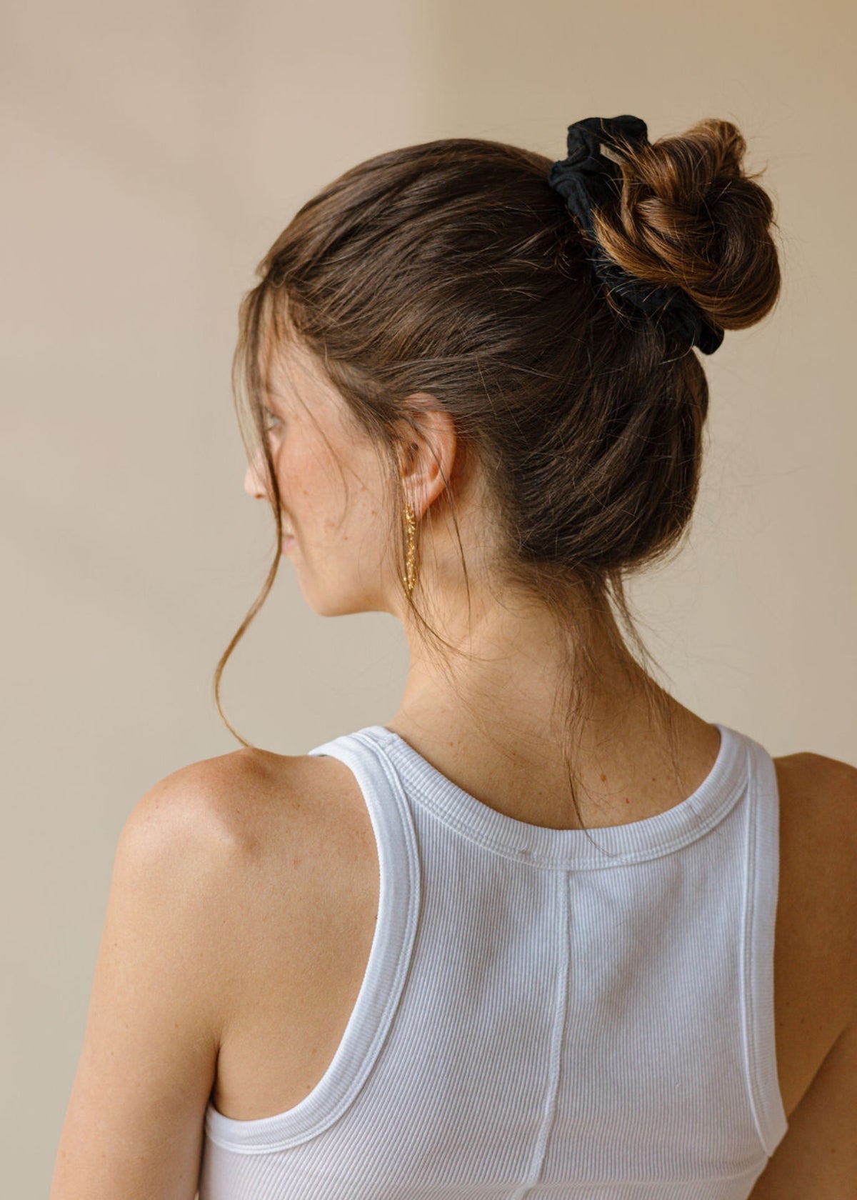 Mousseline-Scrunchie RIVA noir