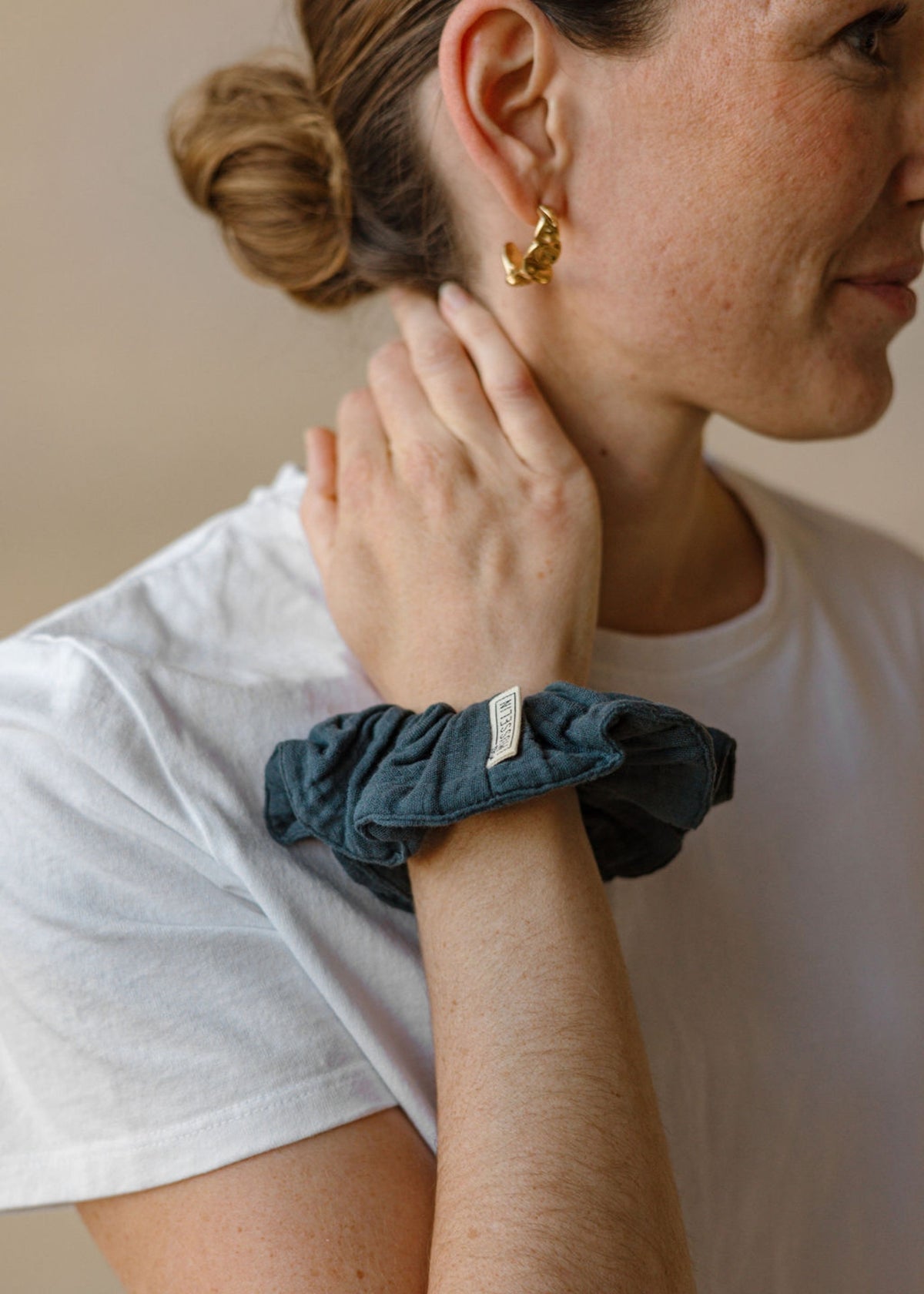 Mousseline-Scrunchie RIVA graphite