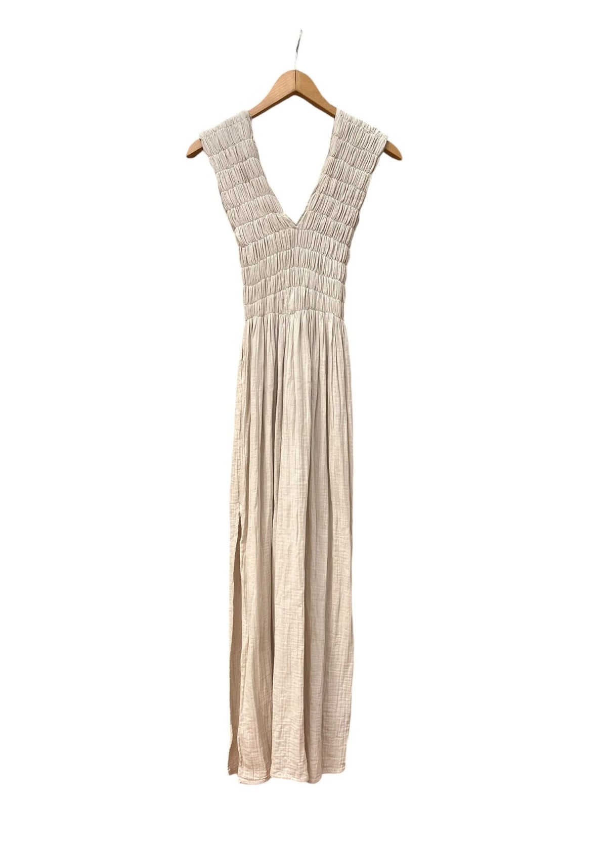 Musselin-Kleid ALBAZER beige