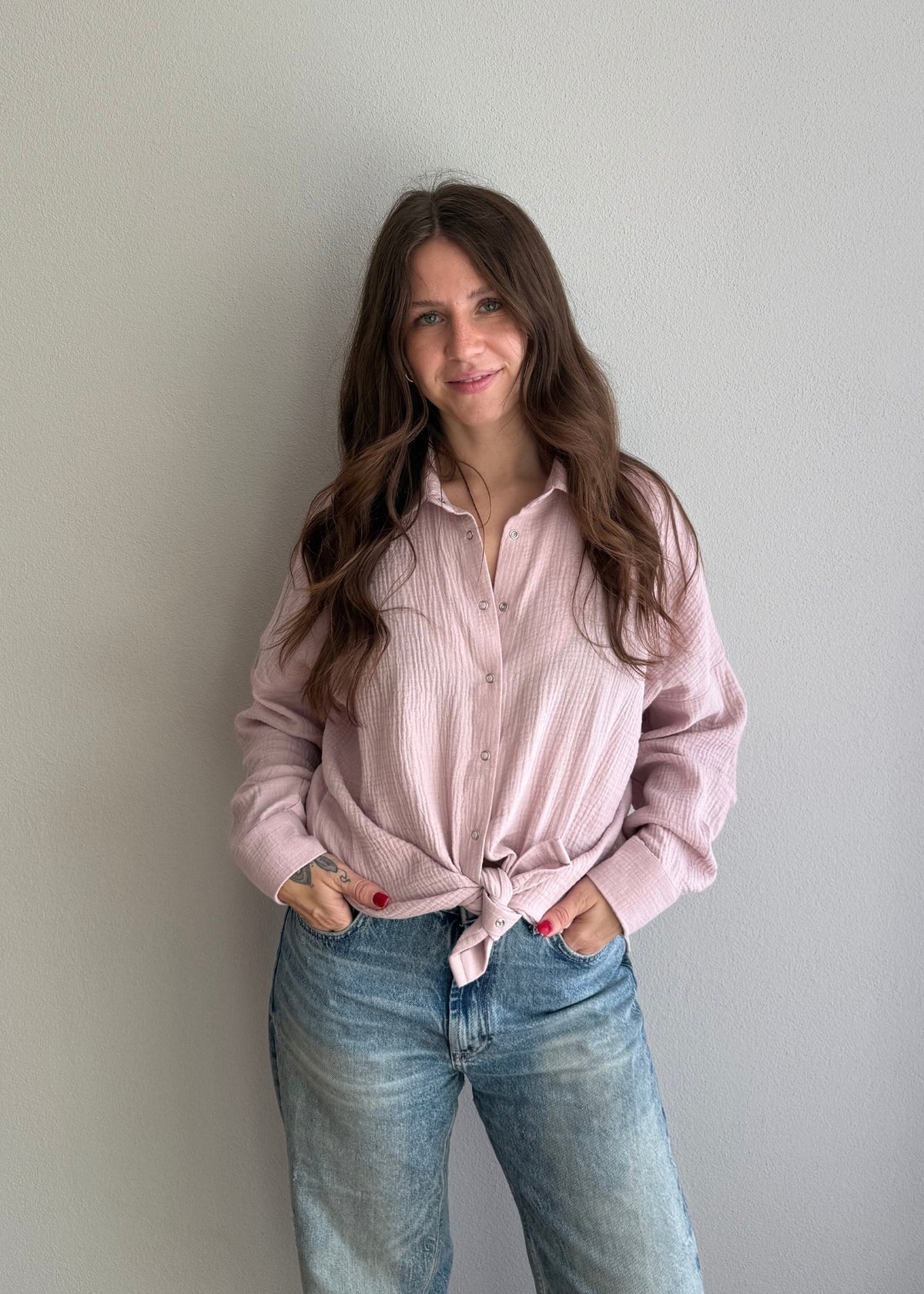 Musselin-Bluse MAJA mauve