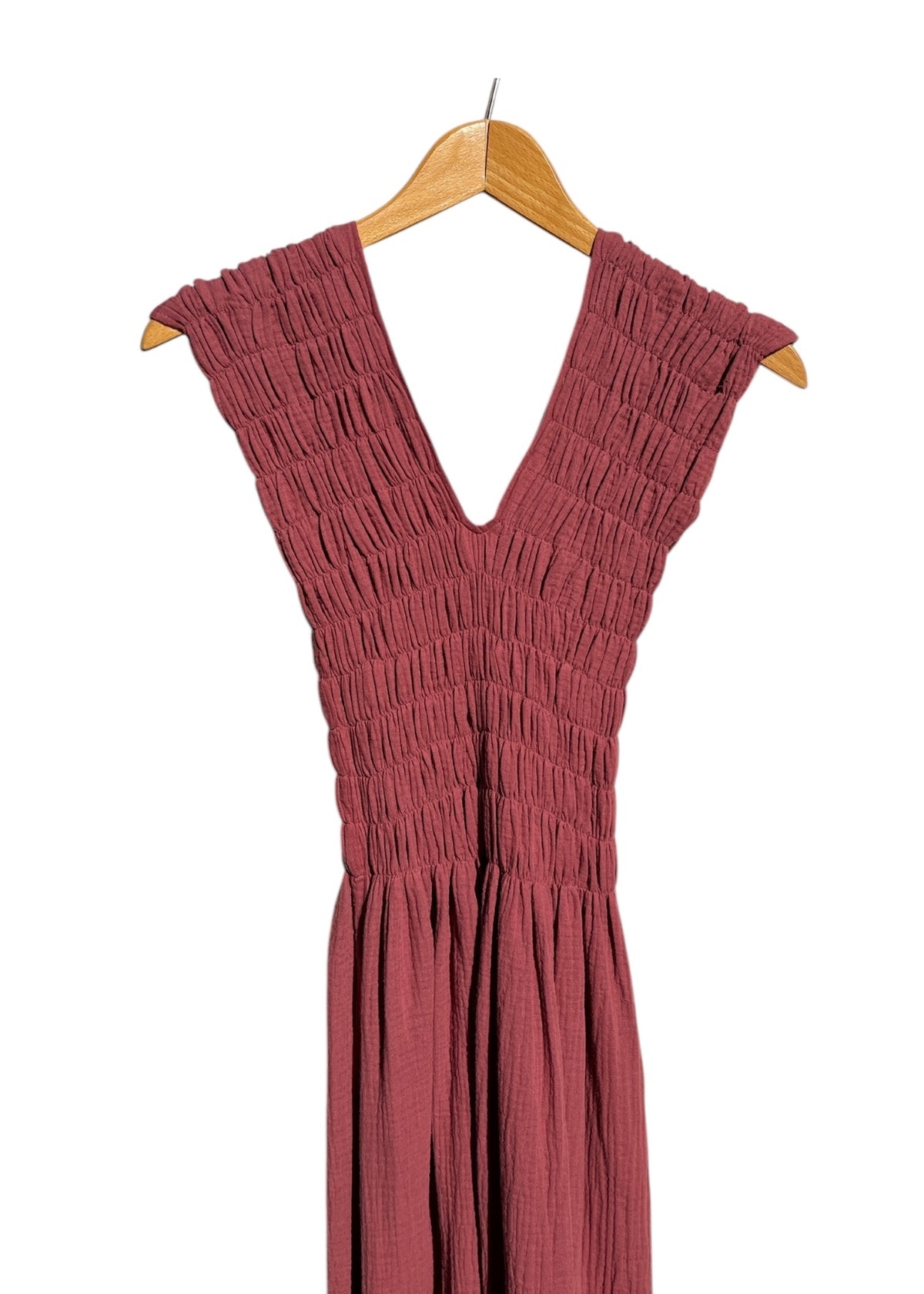 Musselin-Kleid ALBAZER henna