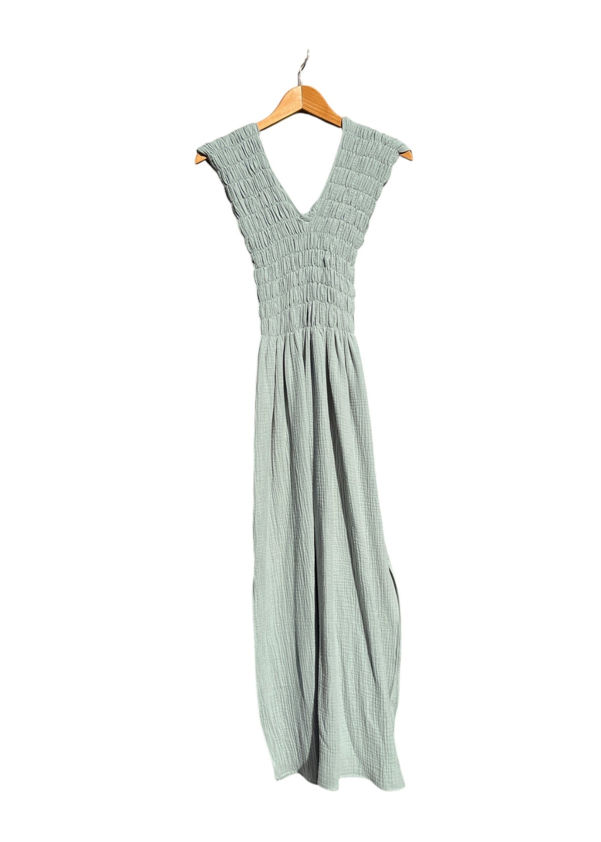 Musselin-Kleid ALBAZER sage green