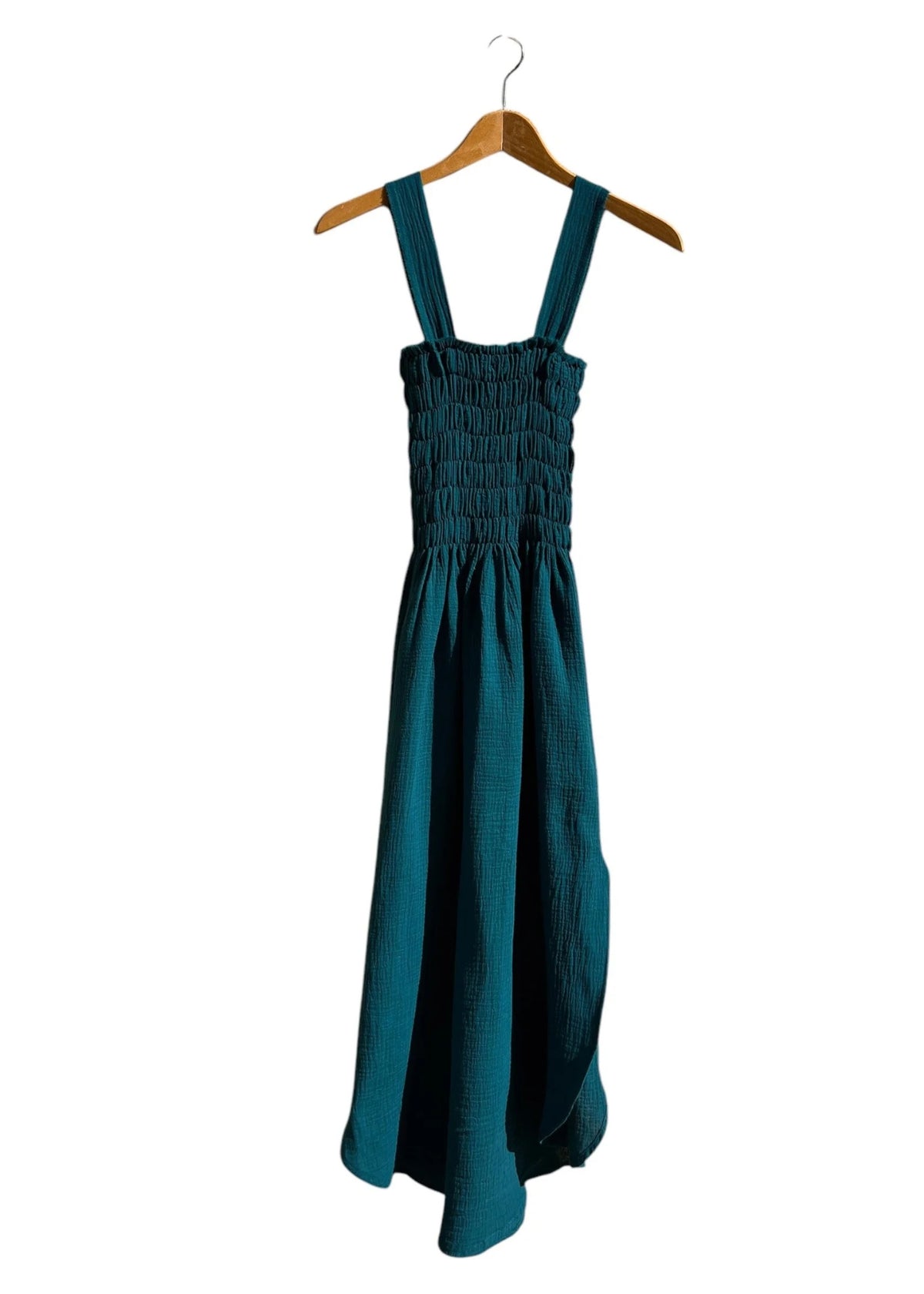 Musselin-Riemenkleid ALENC ocean green