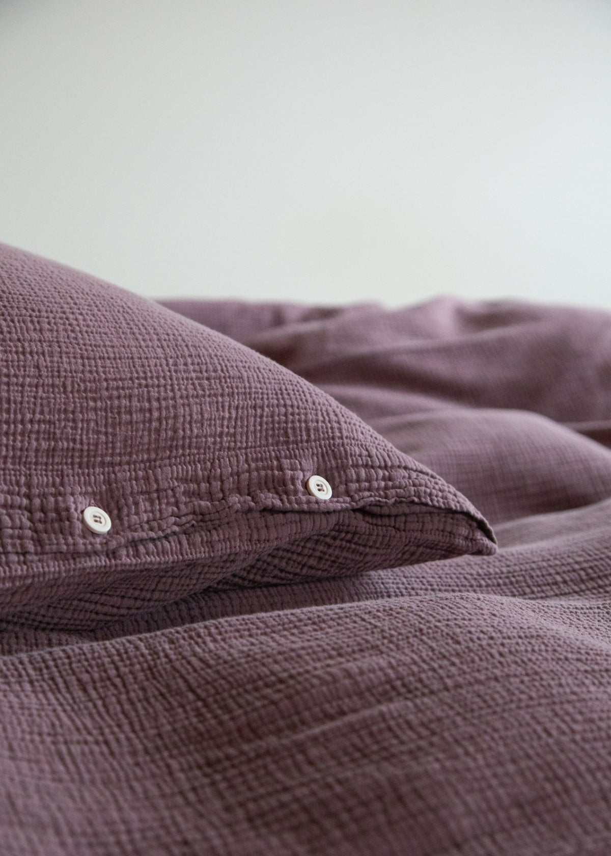 JULA Muslin Duvet Cover, Eggplant