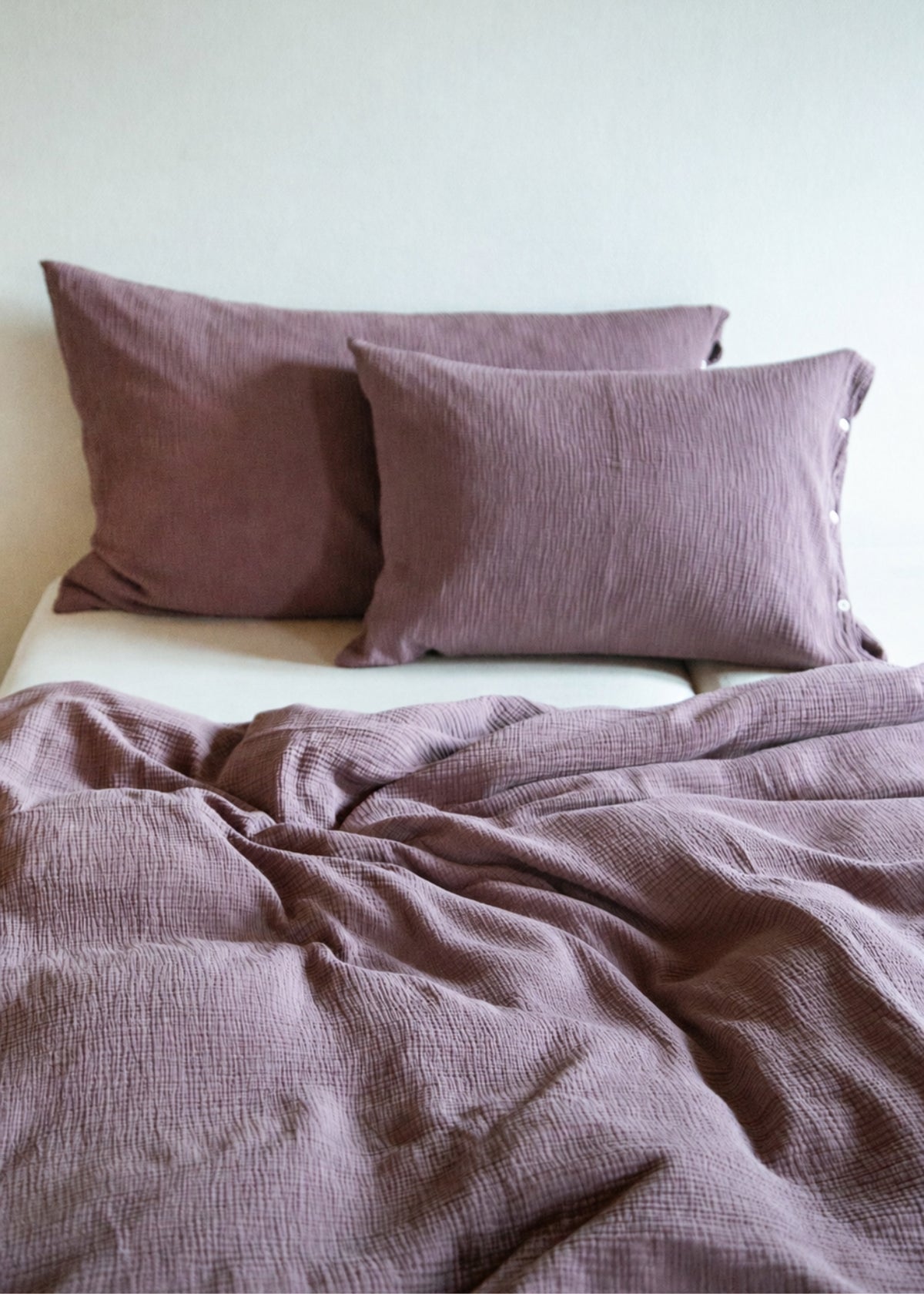 JULA Muslin Duvet Cover, Eggplant