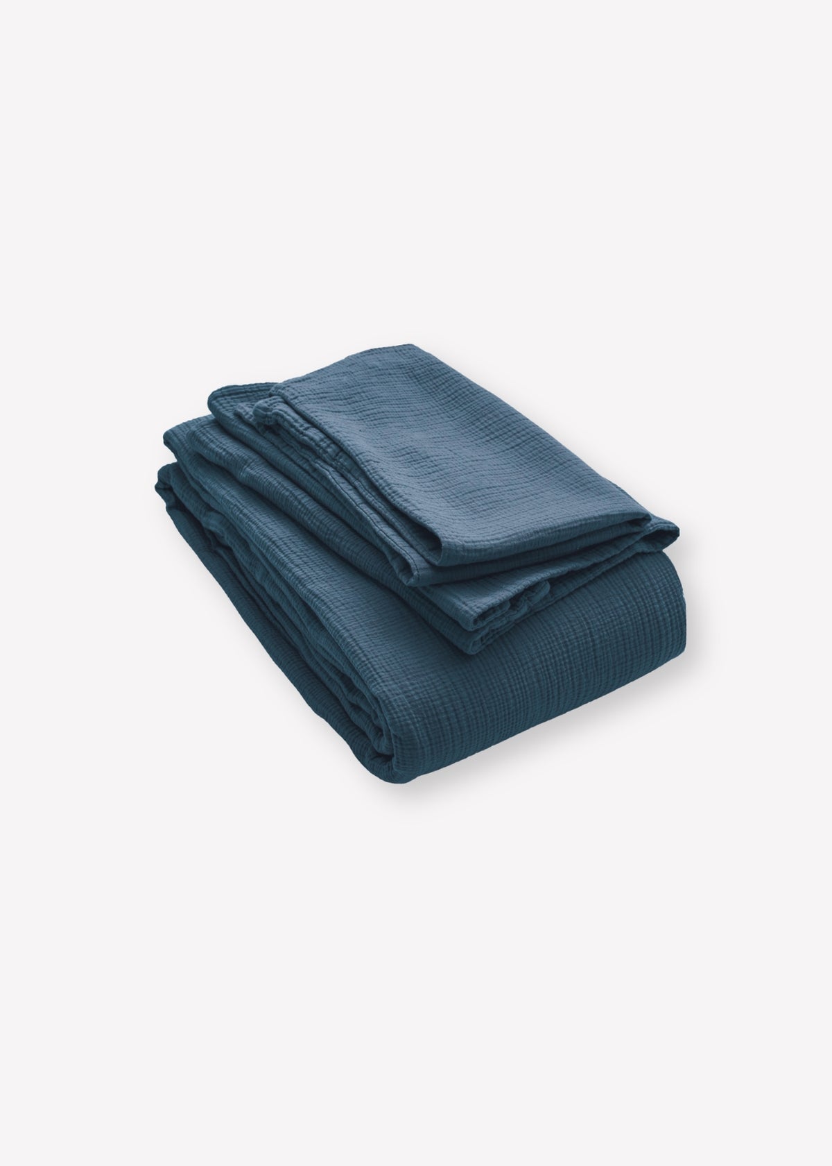 Housse de couette en mousseline JULA, bleu gentiane