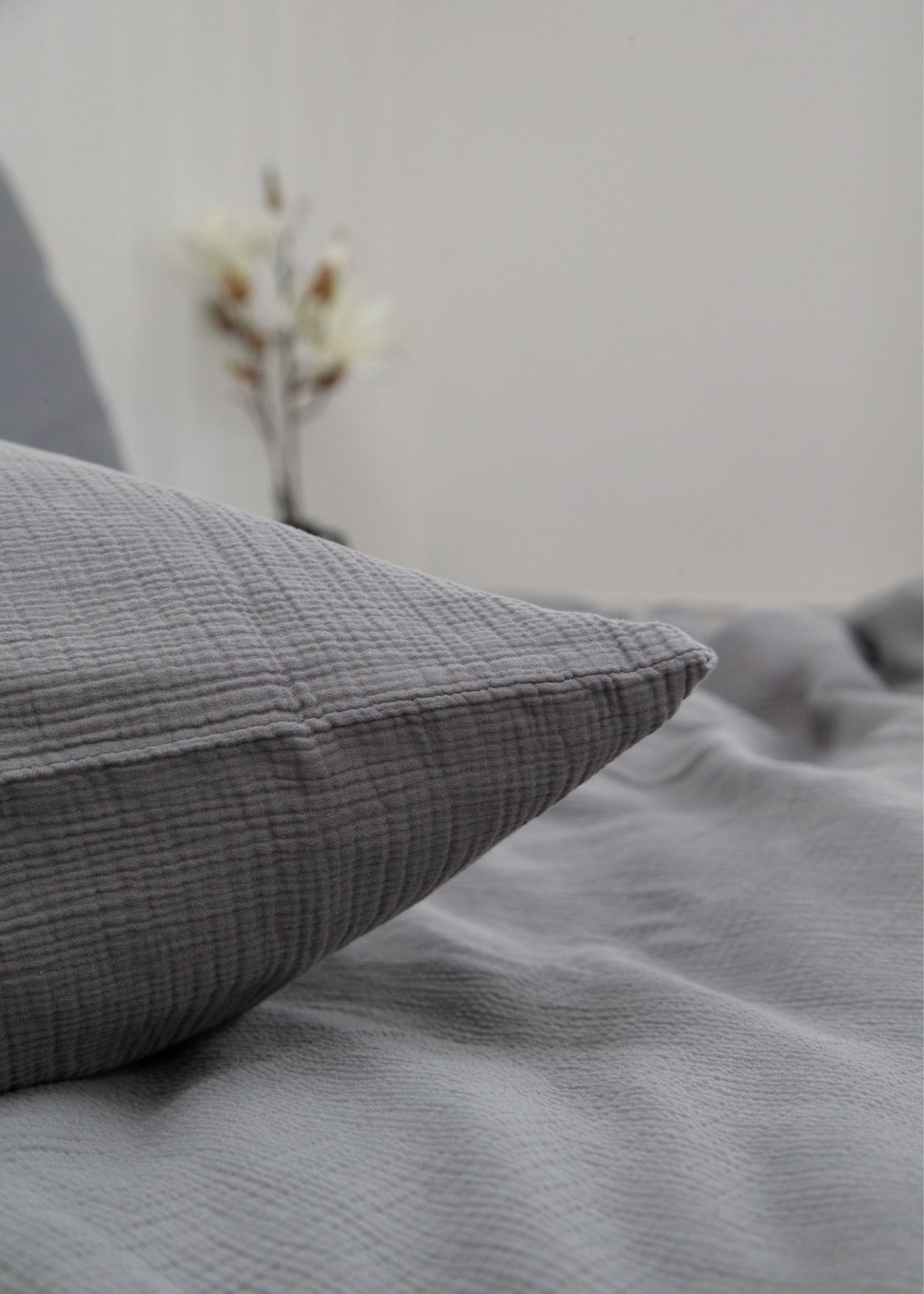JULA Muslin Pillowcase, Anthracite