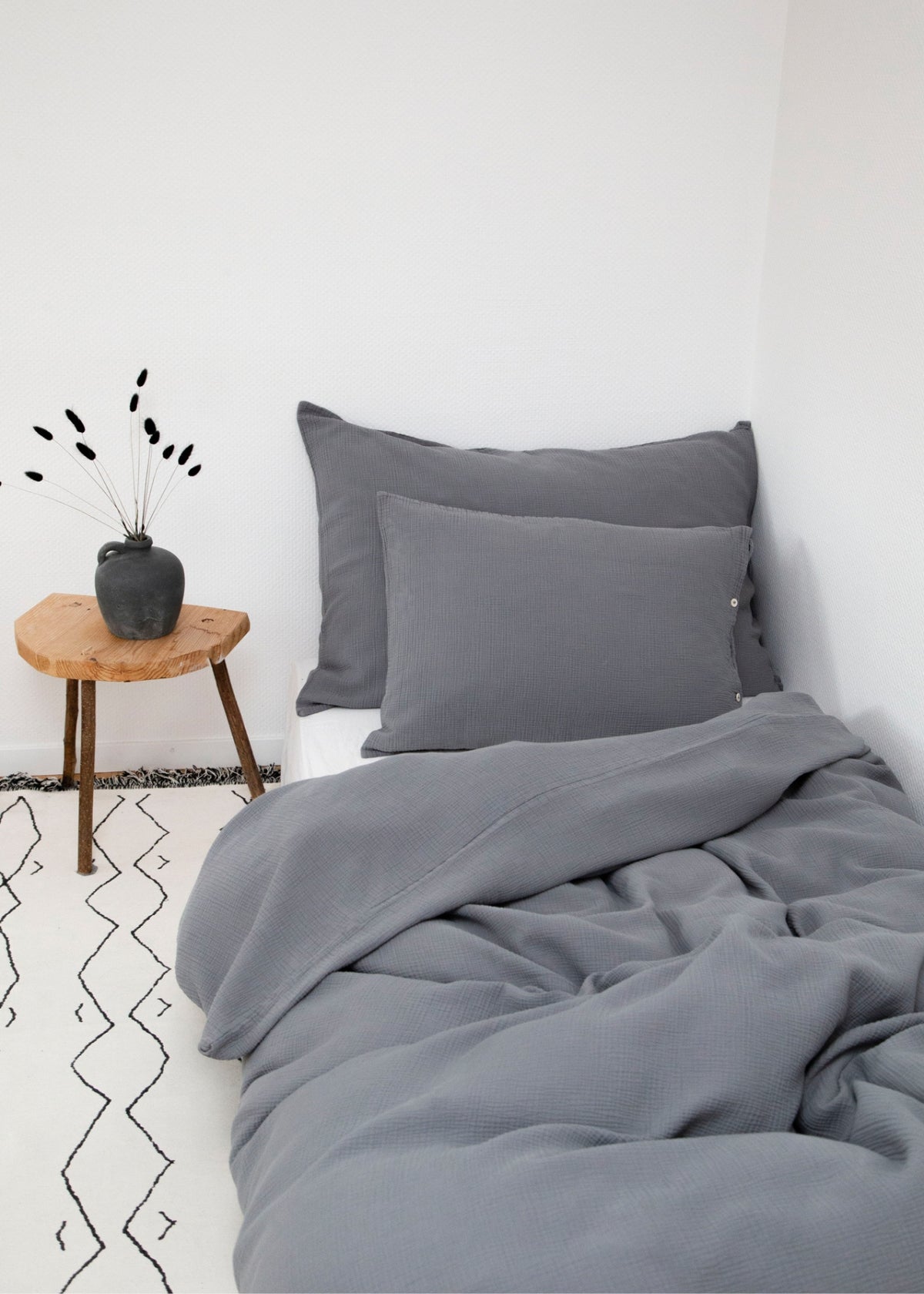 Housse de couette en mousseline JULA, anthracite