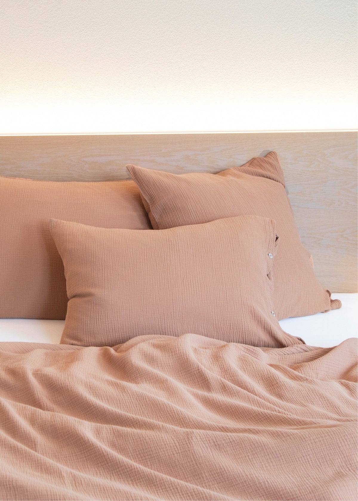 Housse de couette en mousseline JULA, couleur terracotta