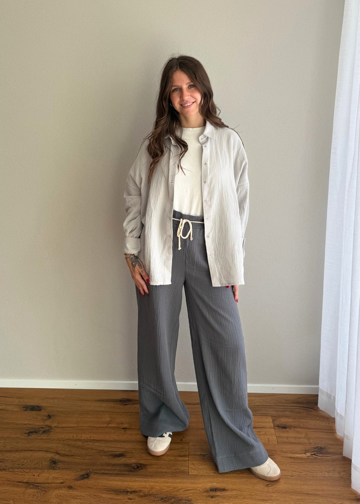 Musselin-Hose LEA anthrazit