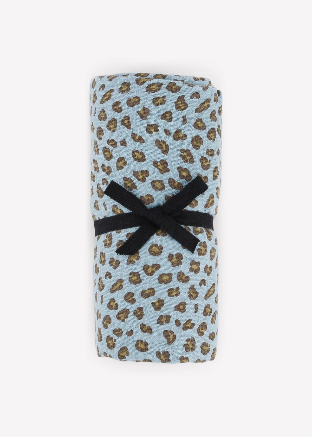 Mousseline de plage LOUISA mini leopard blue sky