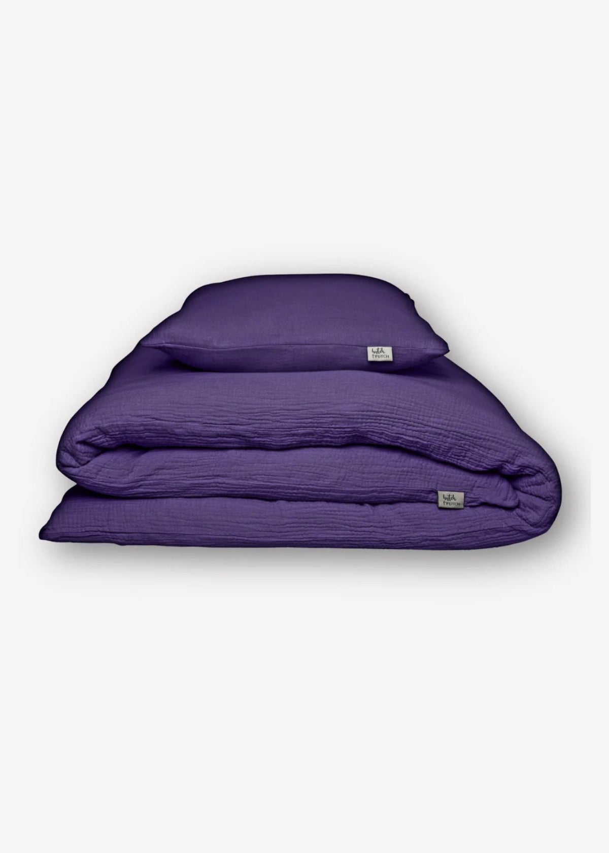 ELIANE Muslin Duvet Cover, Plum