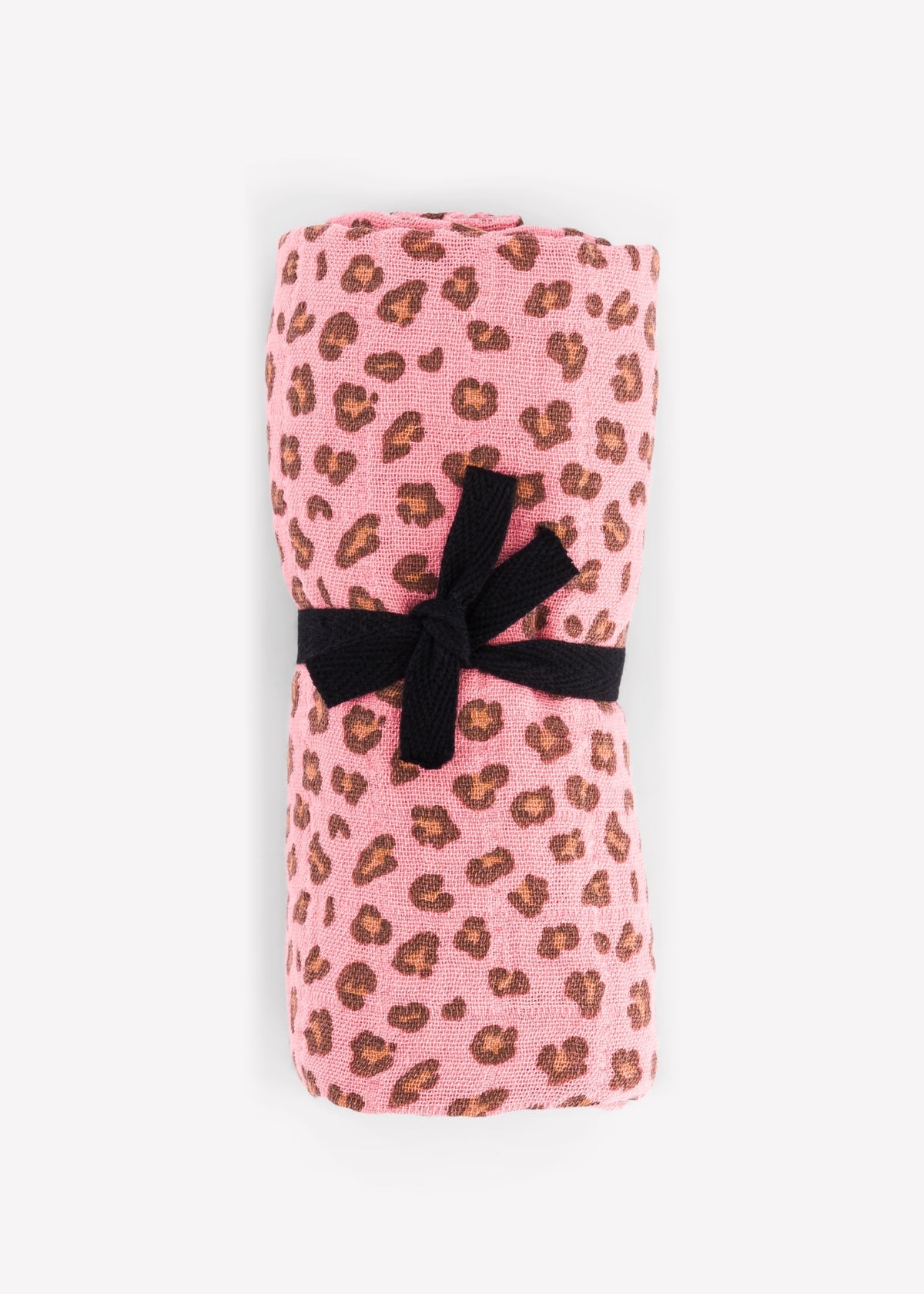 Serviette de plage en mousseline LOUISA mini leopard greanium