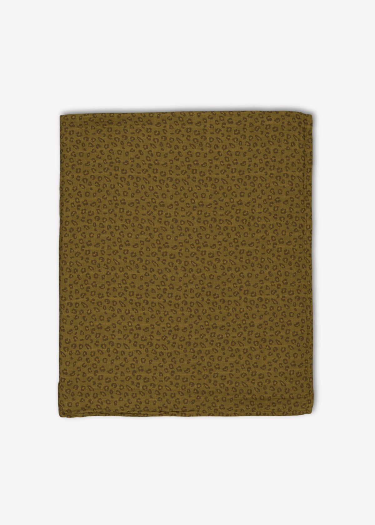 Serviette de plage en mousseline LOUISA mini léopard olive