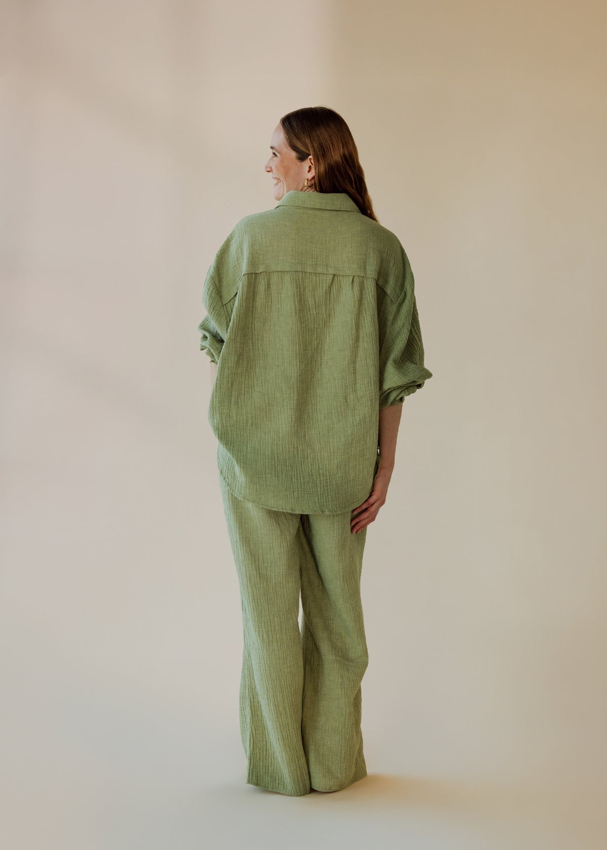 Muslin blouse MOANA sage melange