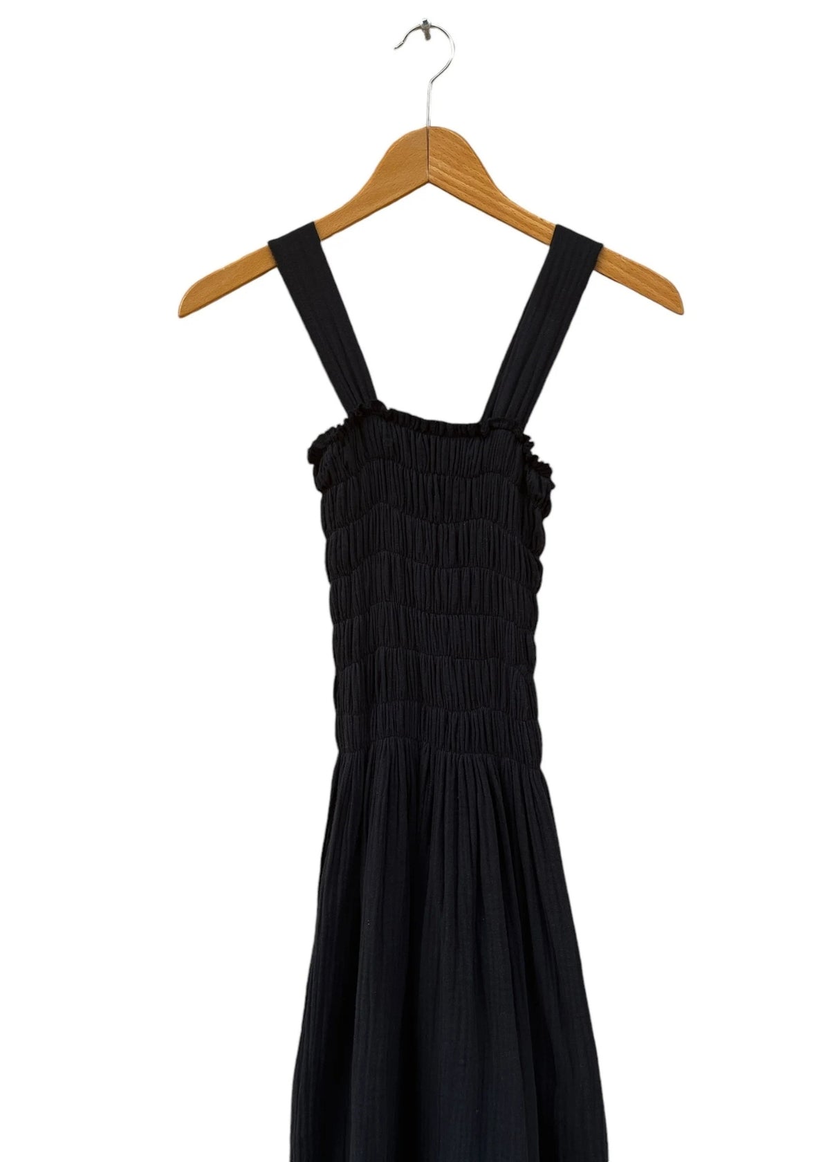 Musselin-Riemenkleid ALENC schwarz