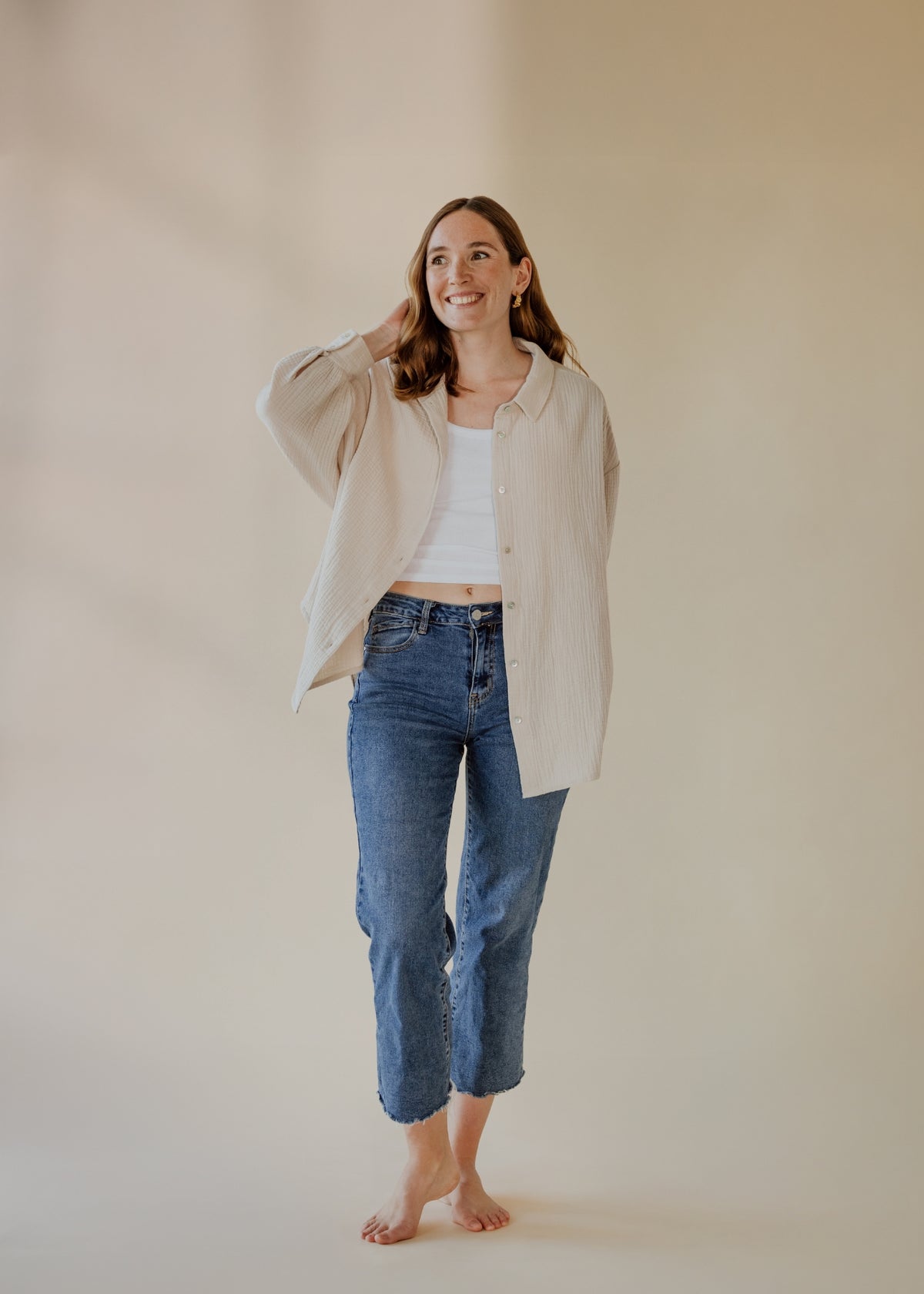 Muslin blouse MOANA beige