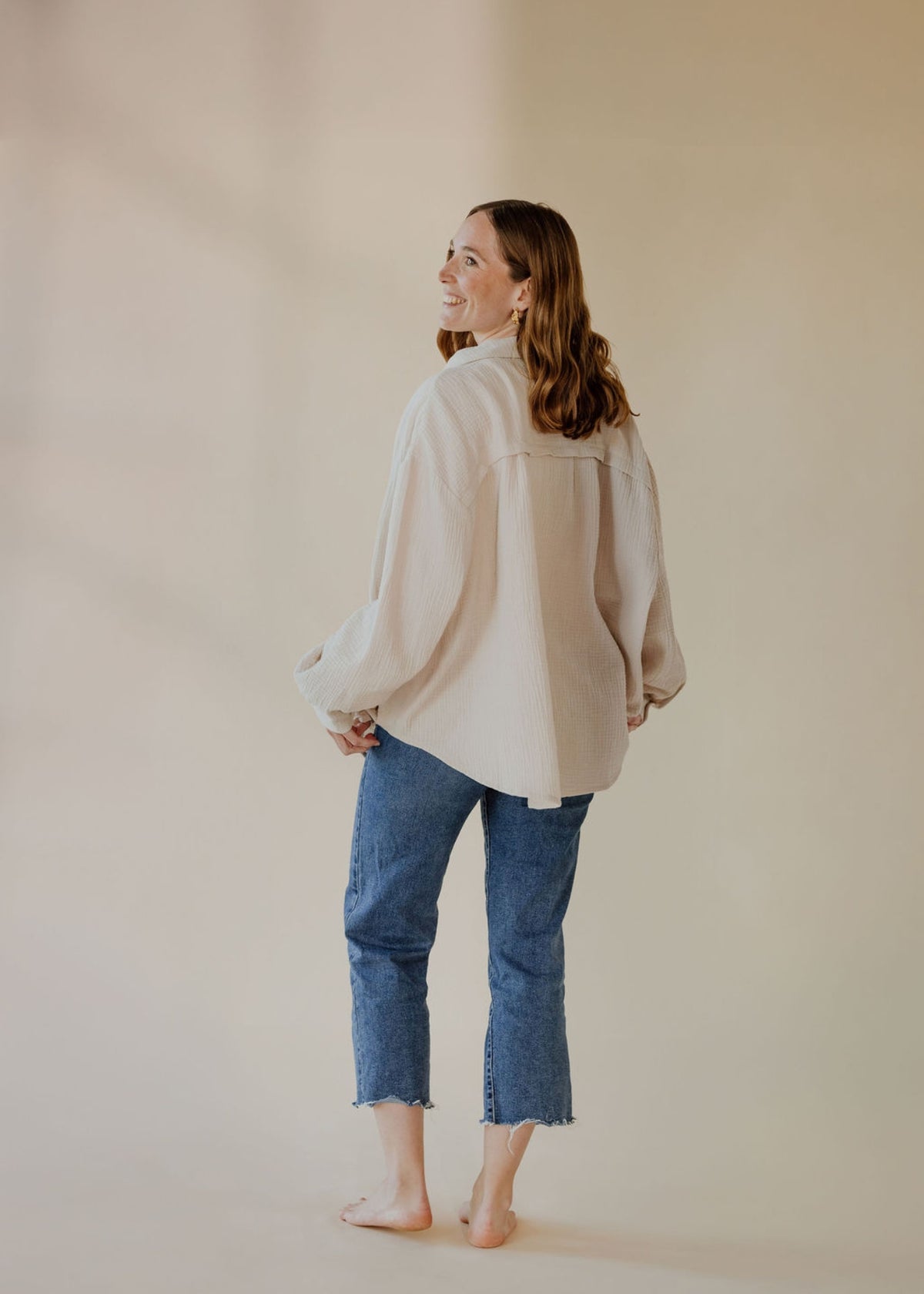Muslin blouse MOANA beige