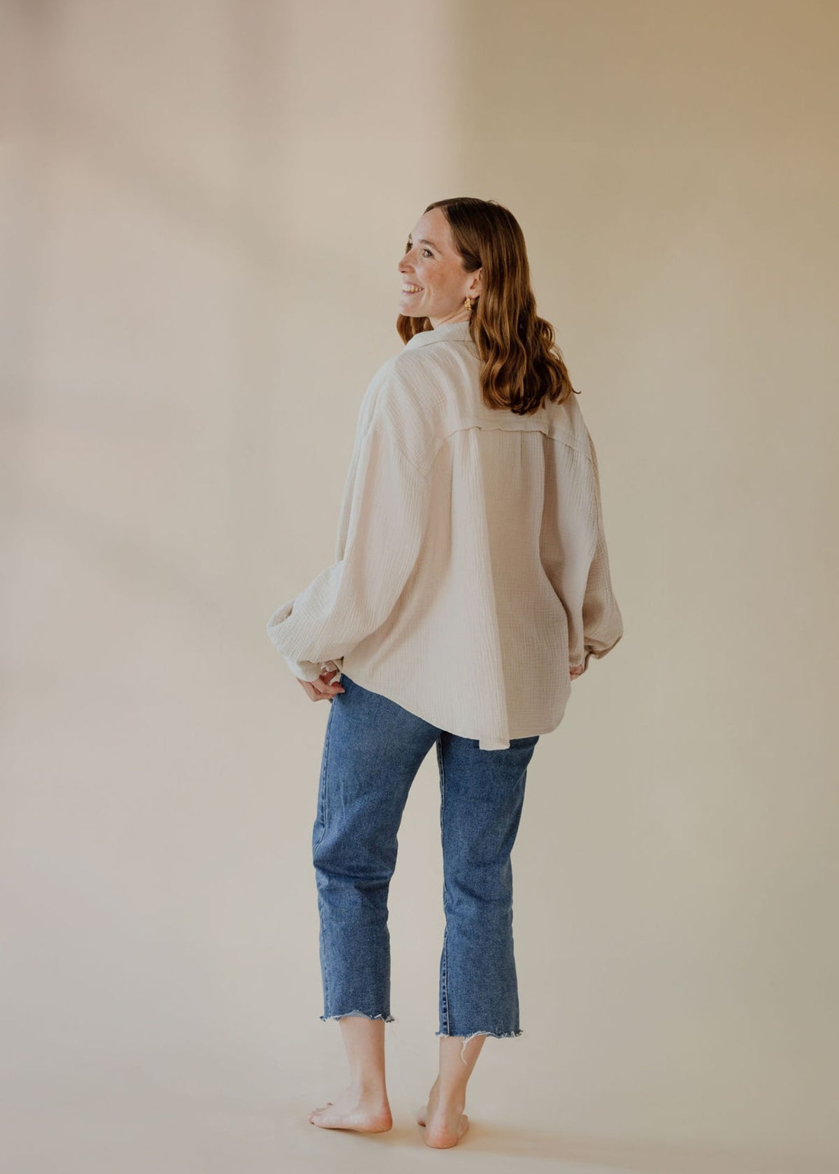 Musselin-Bluse MOANA sand