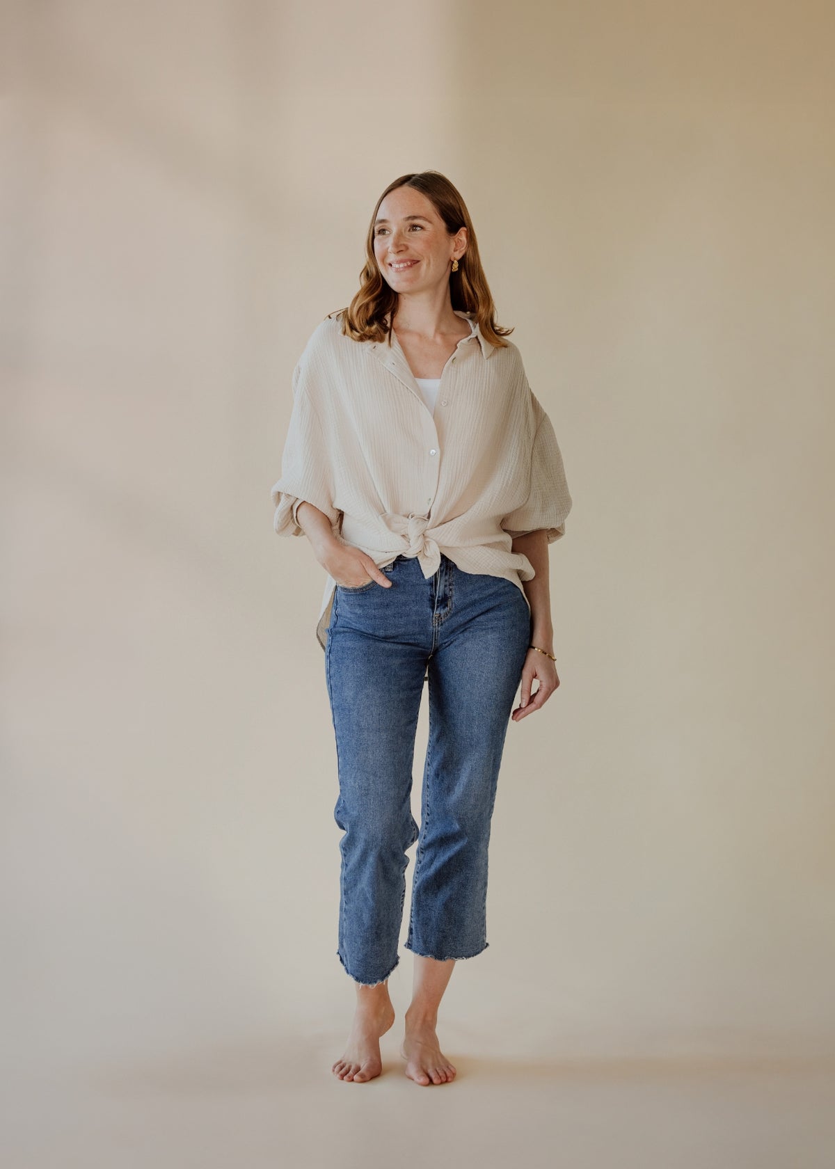 Muslin blouse MOANA beige