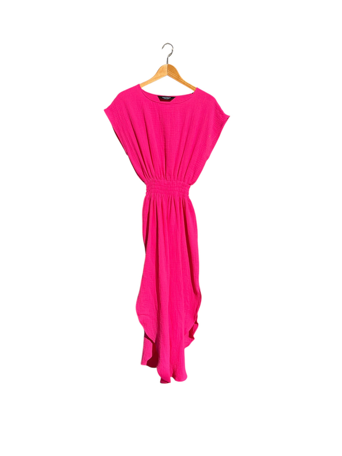Musselin-Kleid MAIMÓ fluo pink