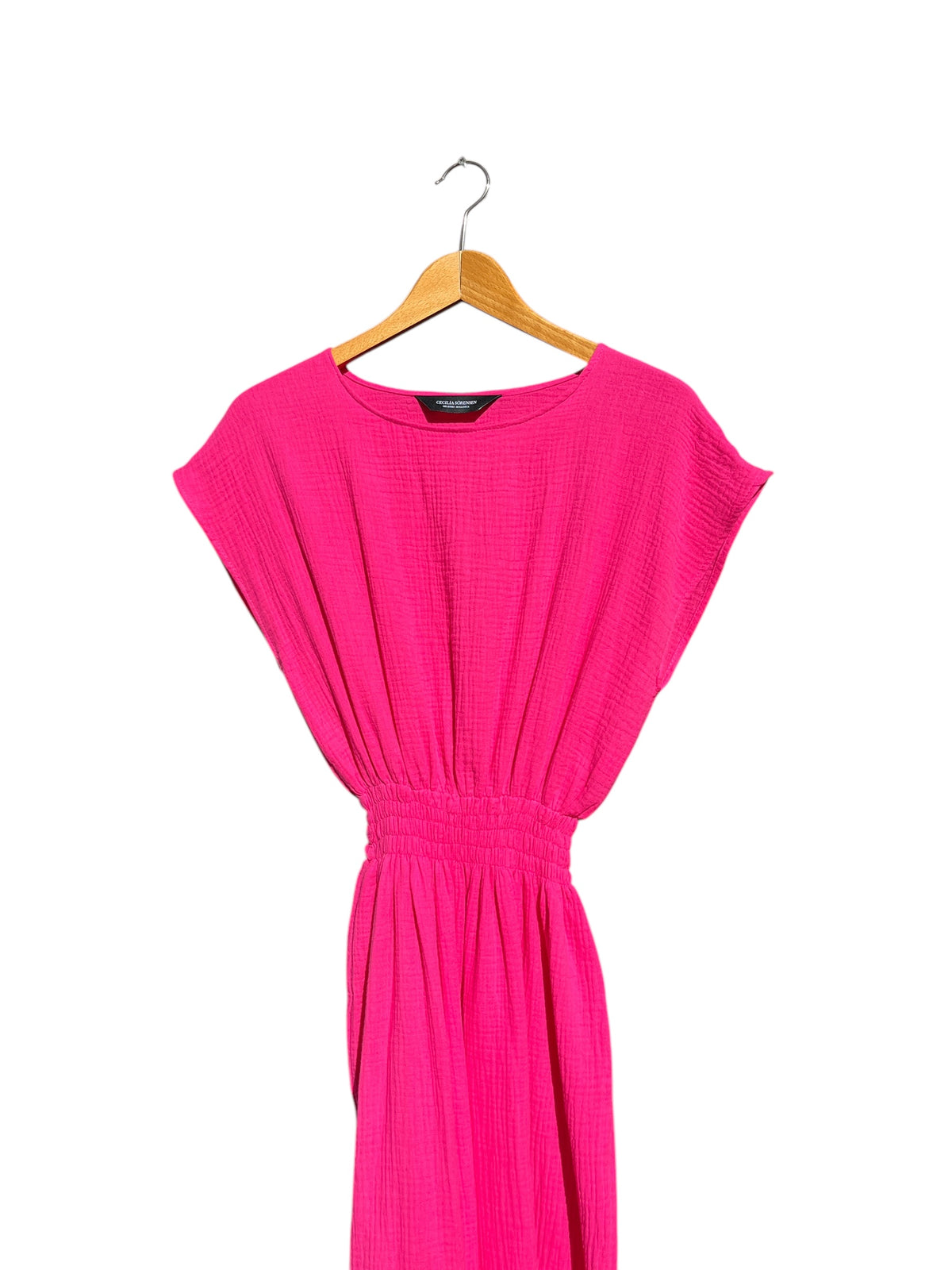 Musselin-Kleid MAIMÓ fluo pink