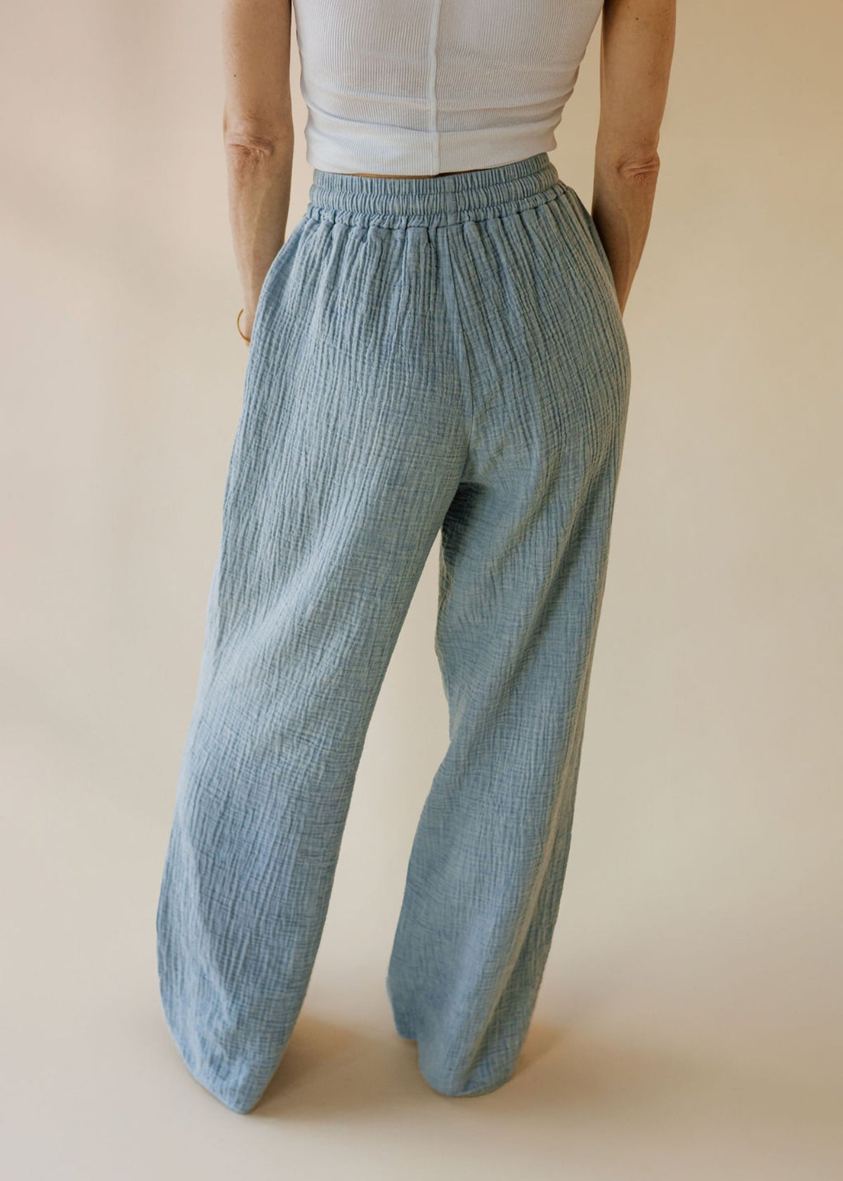 Musselin-Hose ONA sky melange