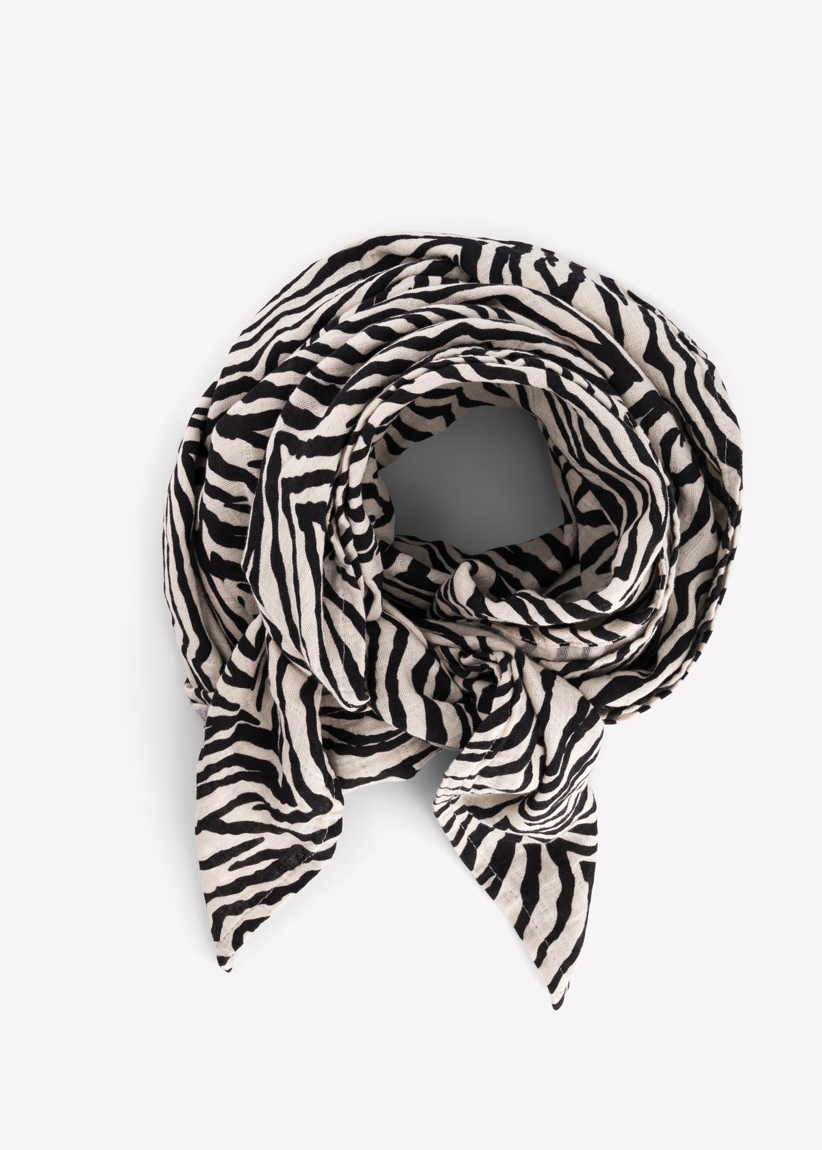 Musselin-Halstuch BIANCA zebrou greige